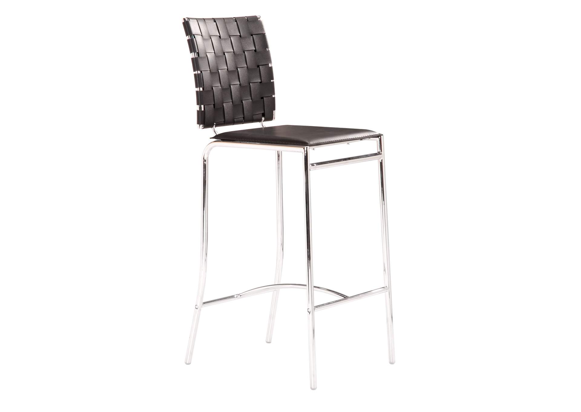 Criss Cross Counter Stool (Set Of 2) Black image 3