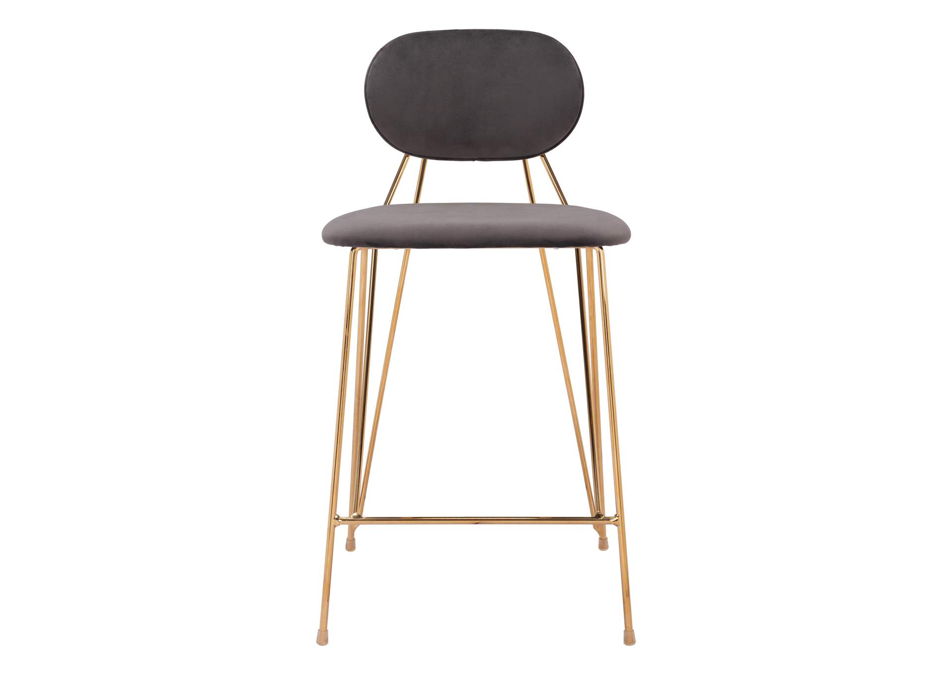 Georges Counter Stool (Set Of 2) Gray & Gold image 5