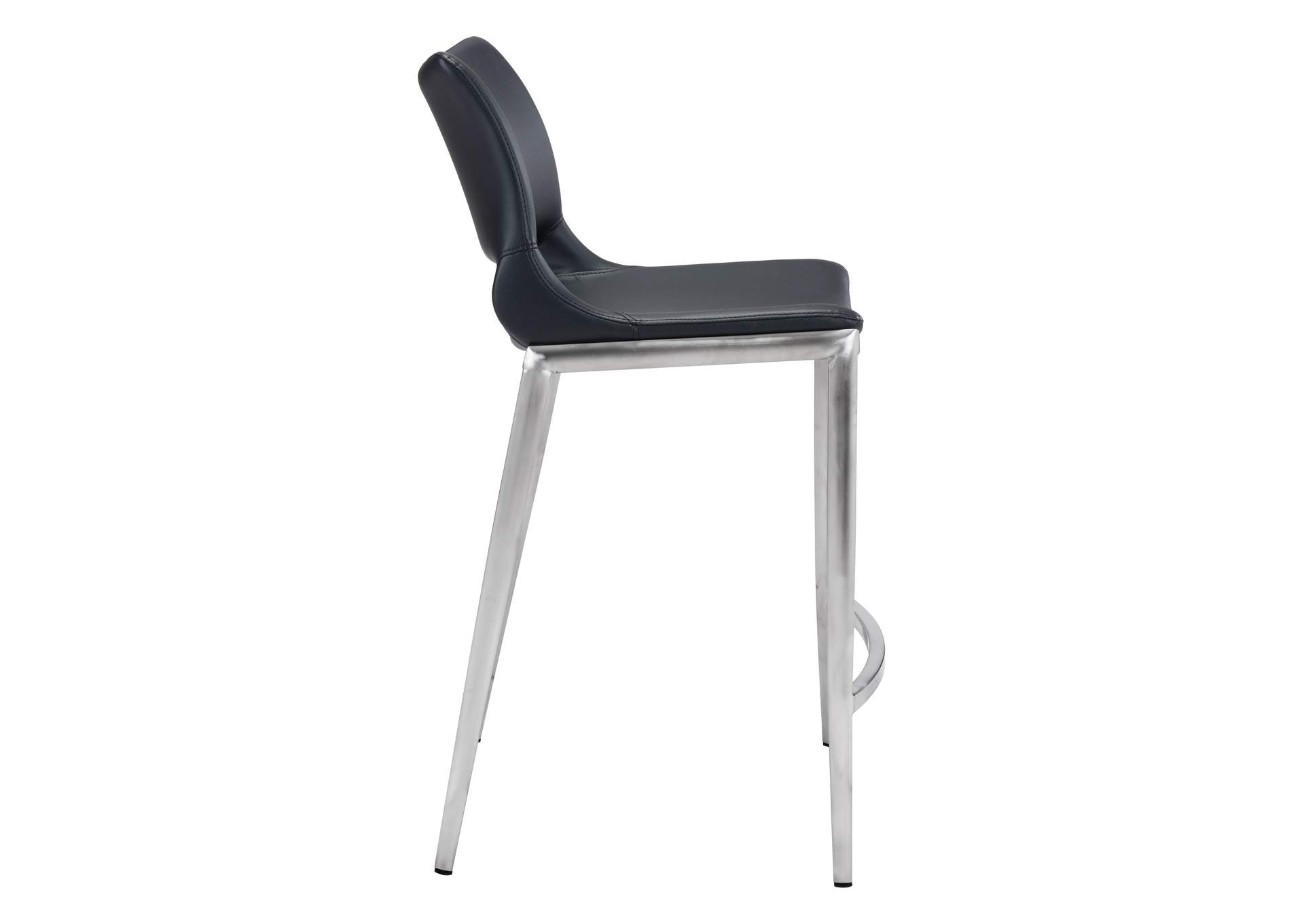 Ace Counter Stool (Set Of 2) Black & Silver image 4