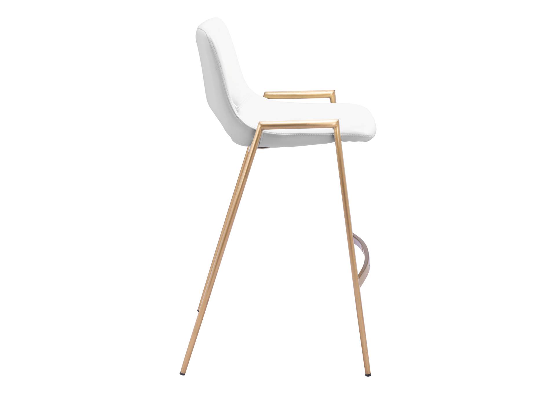 Desi Counter Stool (Set Of 2) White & Gold image 5