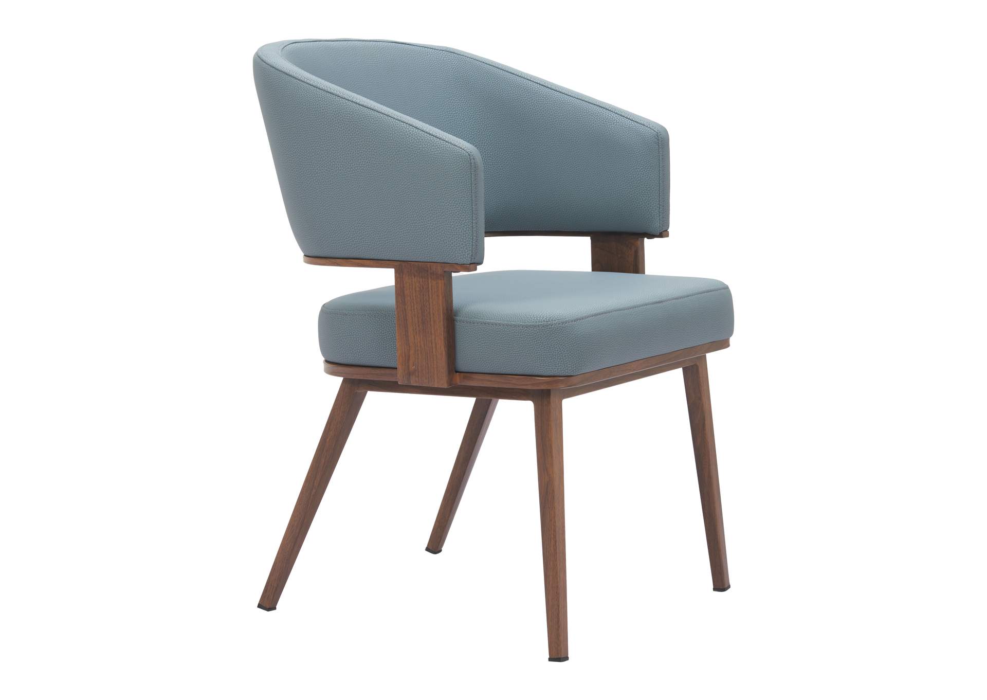Poise Dining Chair Azure Gray & Walnut image 1