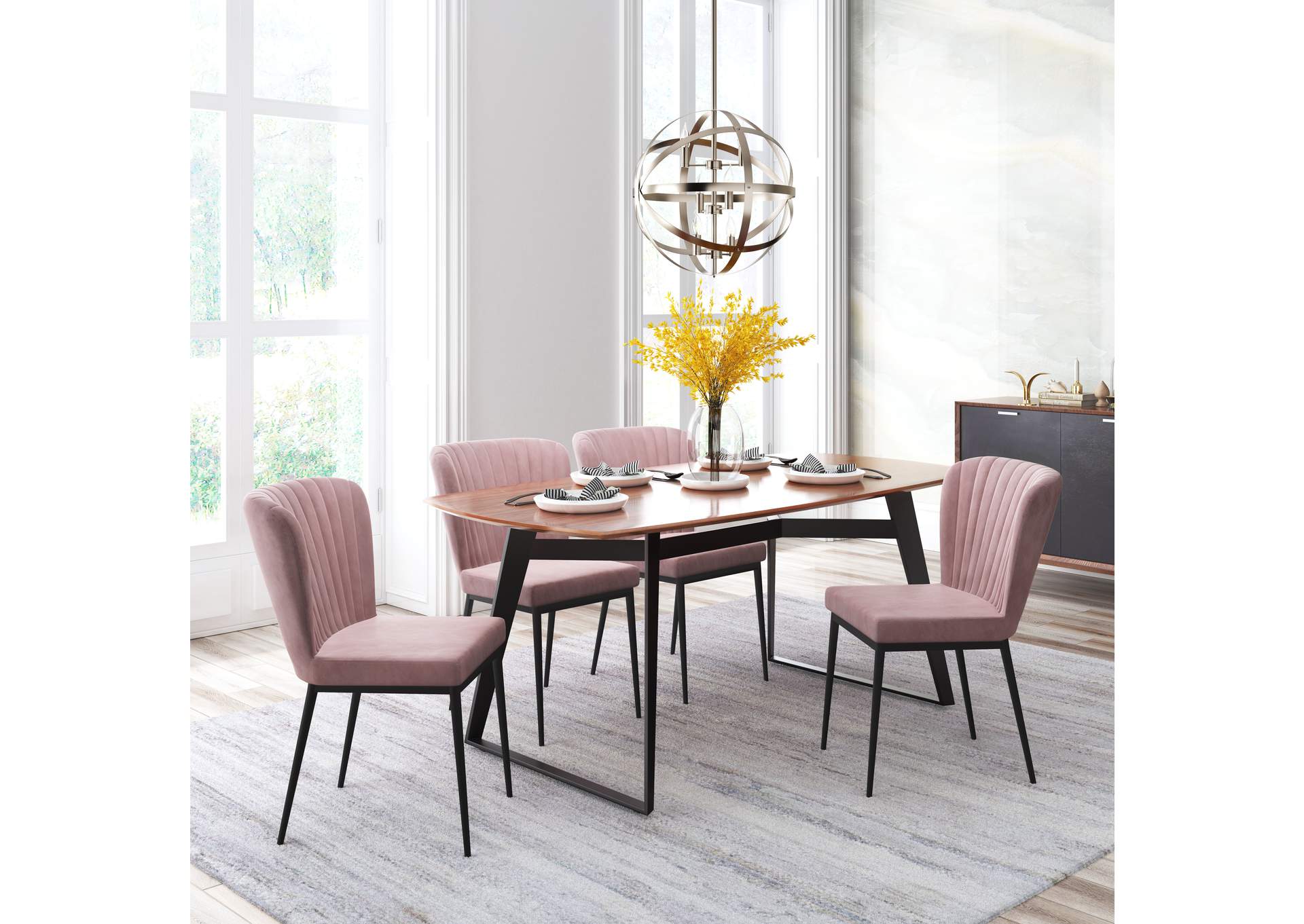 Tolivere Dining Chair (Set Of 2) Pink