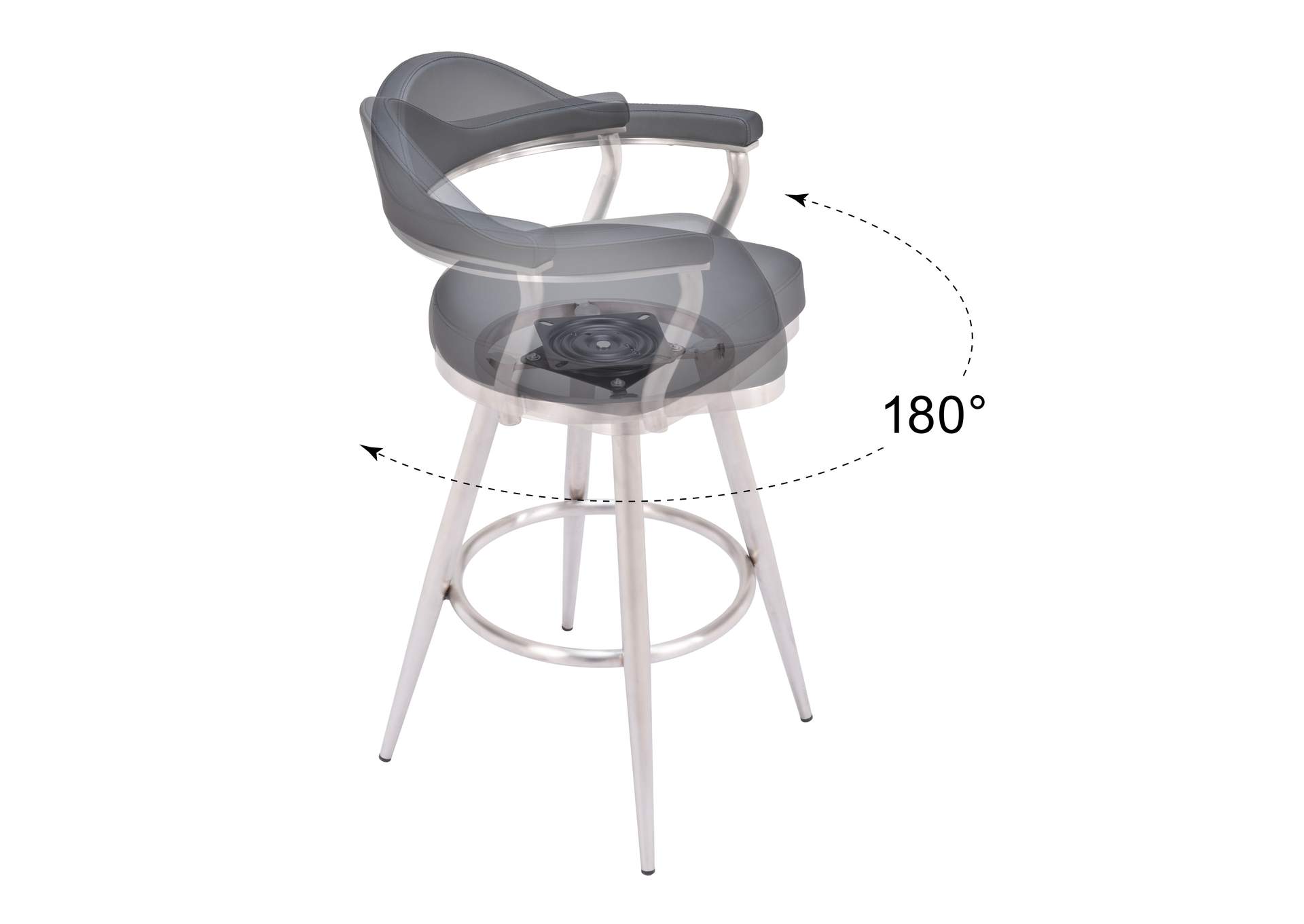 Vagur Swivel Barstool Black image 9