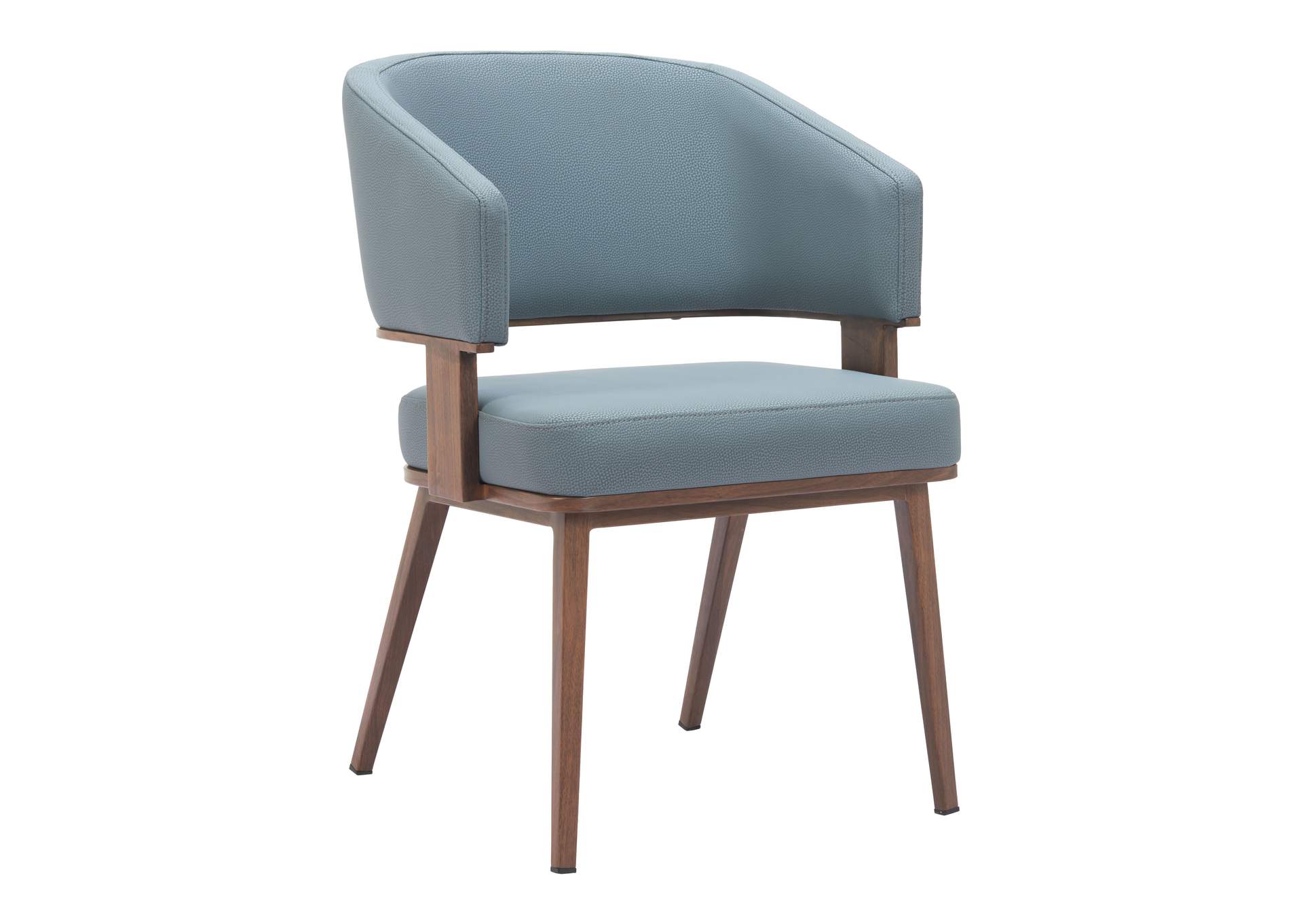 Poise Dining Chair Azure Gray & Walnut image 7