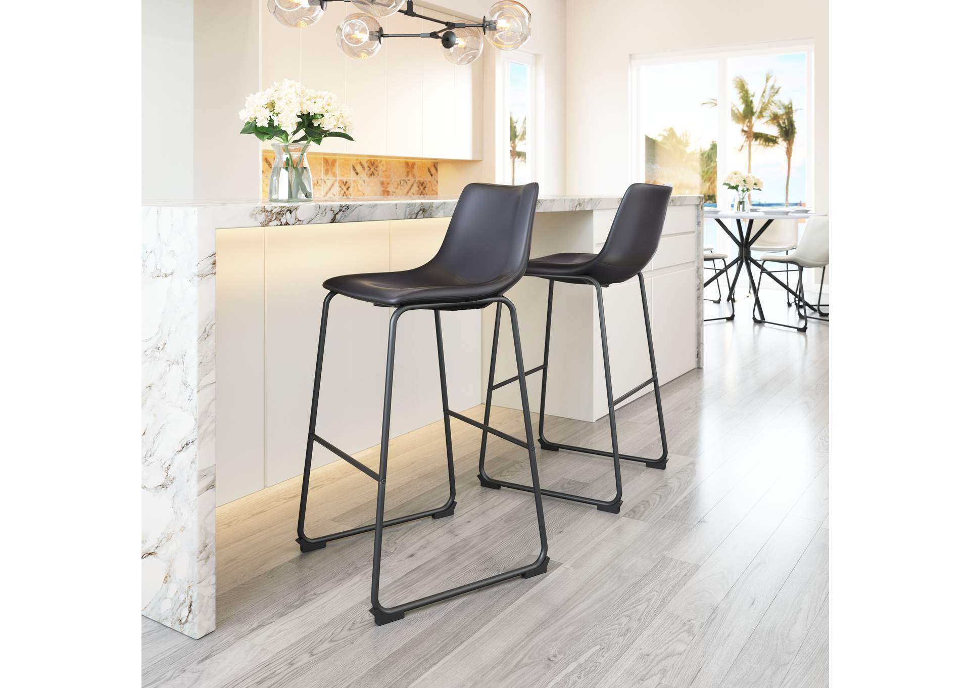 Smart Barstool (Set Of 2) Black image 1