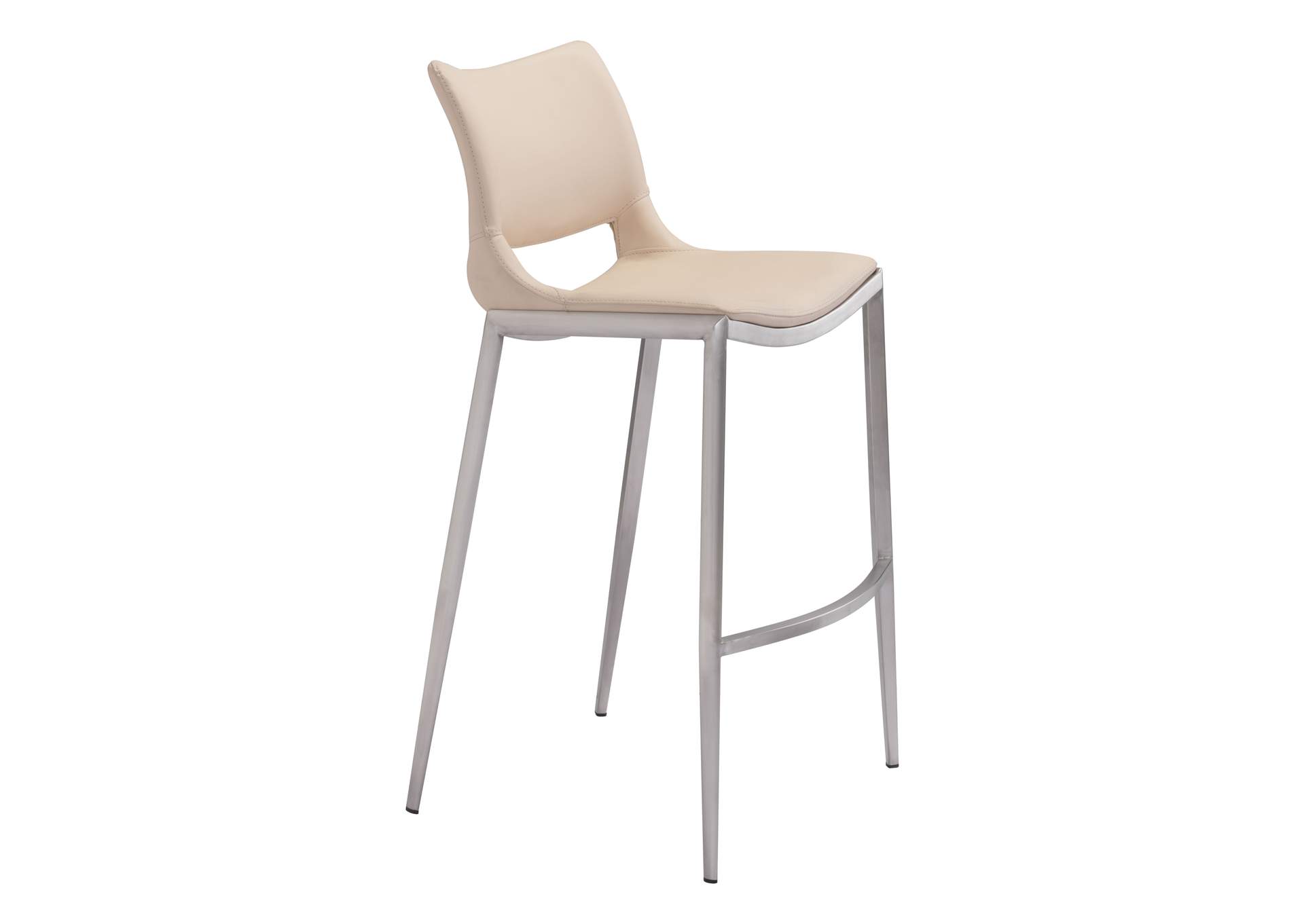 Ace Barstool (Set Of 2) Light Pink & Silver image 4