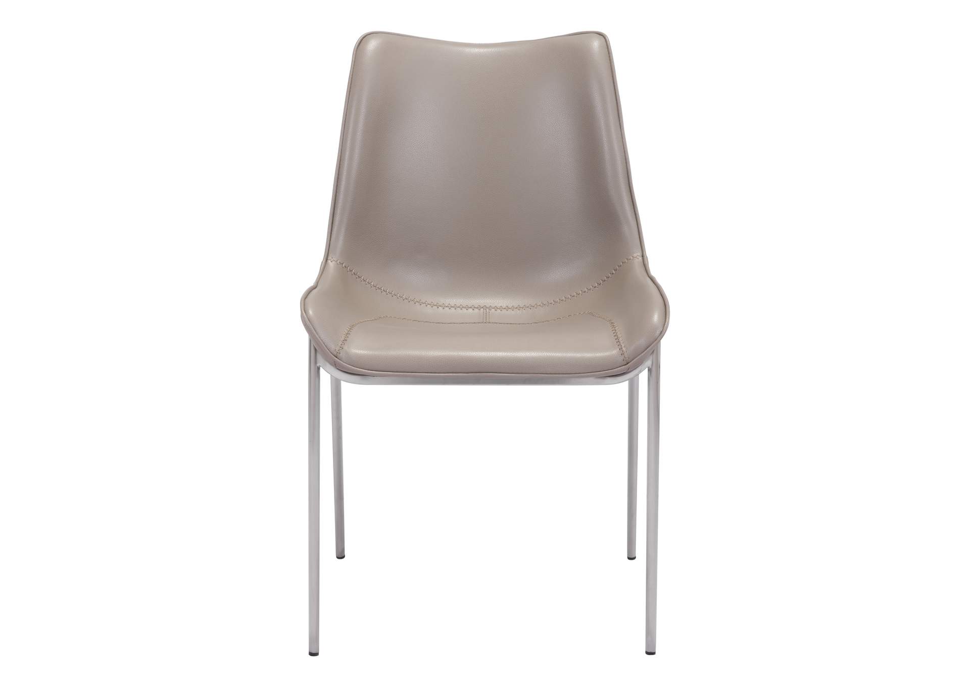 Magnus Dining Chair (Set Of 2) Brown & Silver image 7