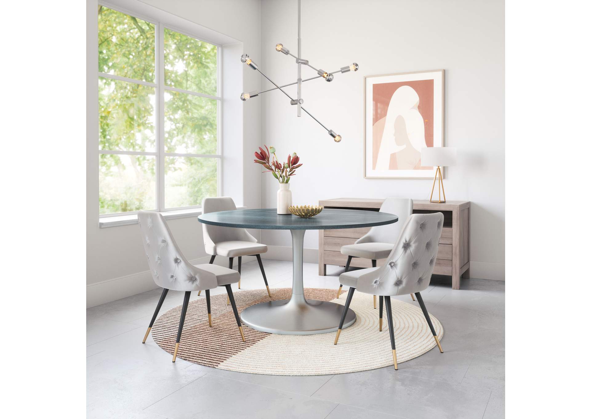 Piccolo Dining Chair (Set Of 2) Gray image 3