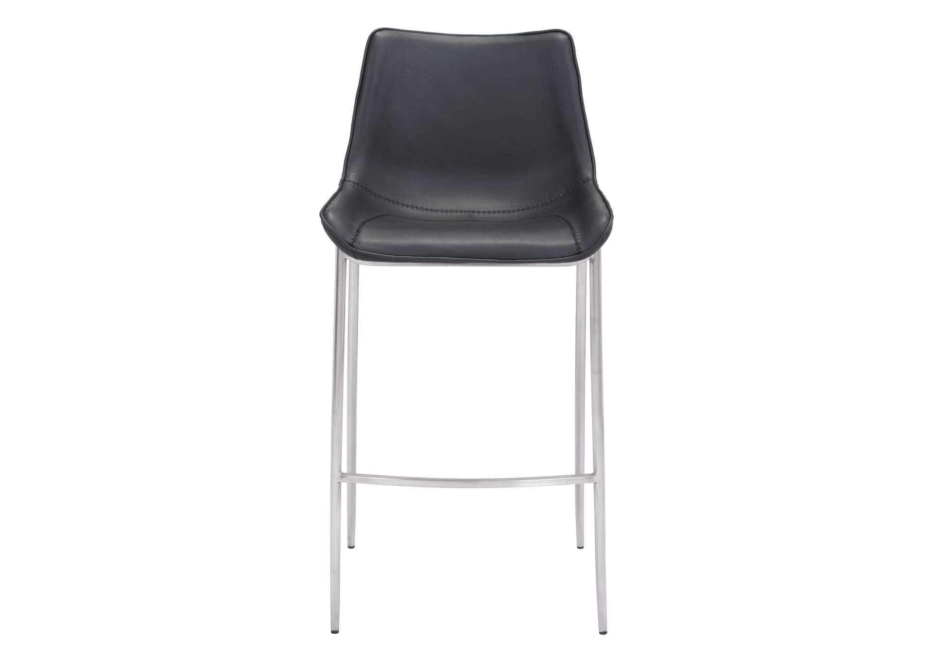 Magnus Barstool (Set Of 2) Black & Silver image 6
