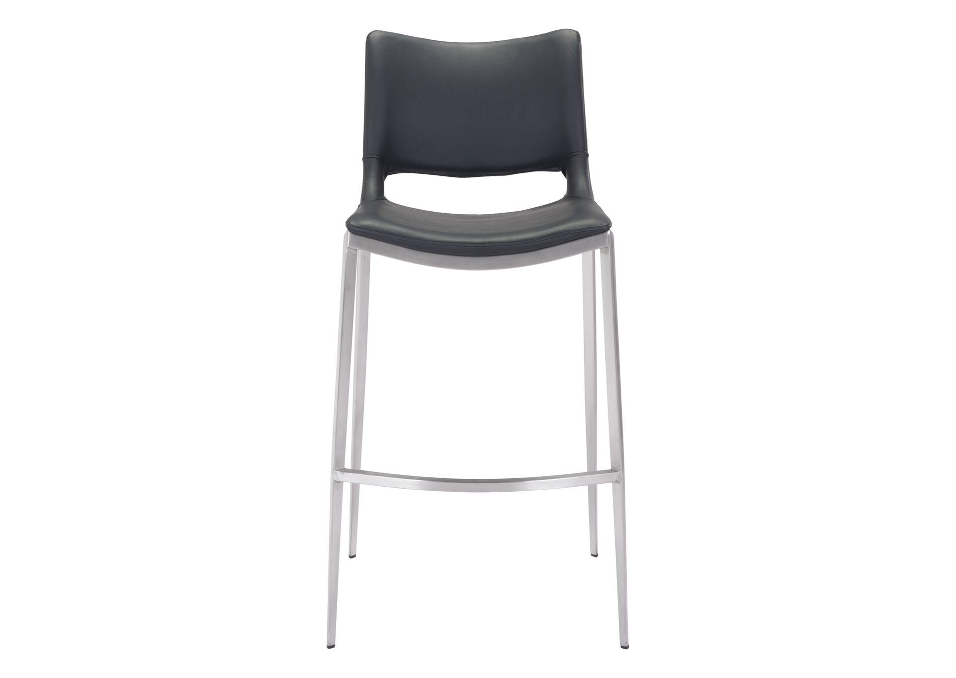 Ace Barstool (Set Of 2) Black & Silver image 6
