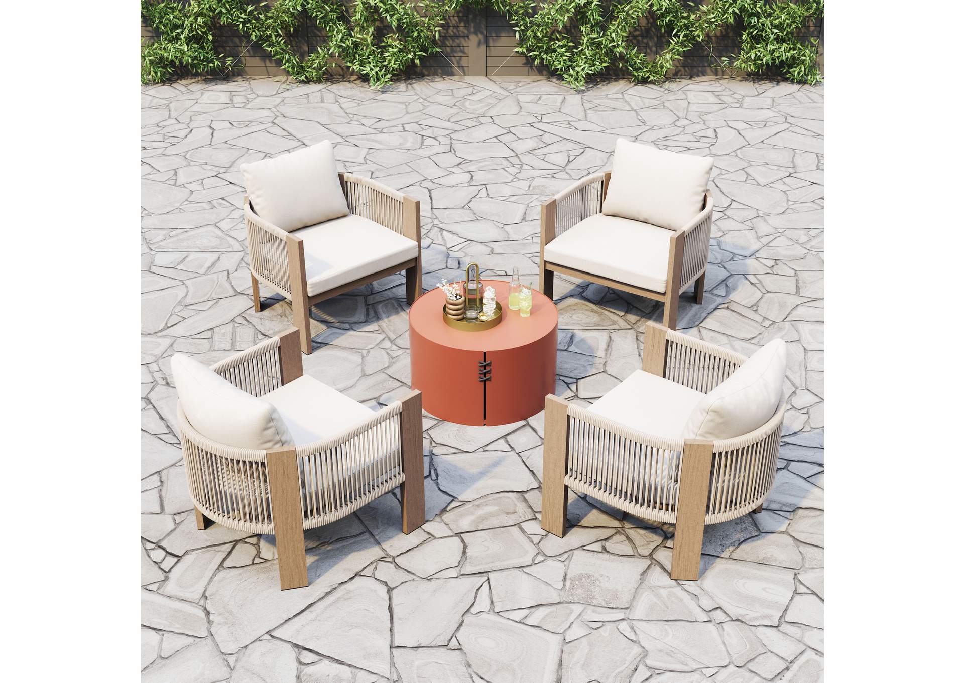 Rebel Outdoor Accent Chair Beige image 3