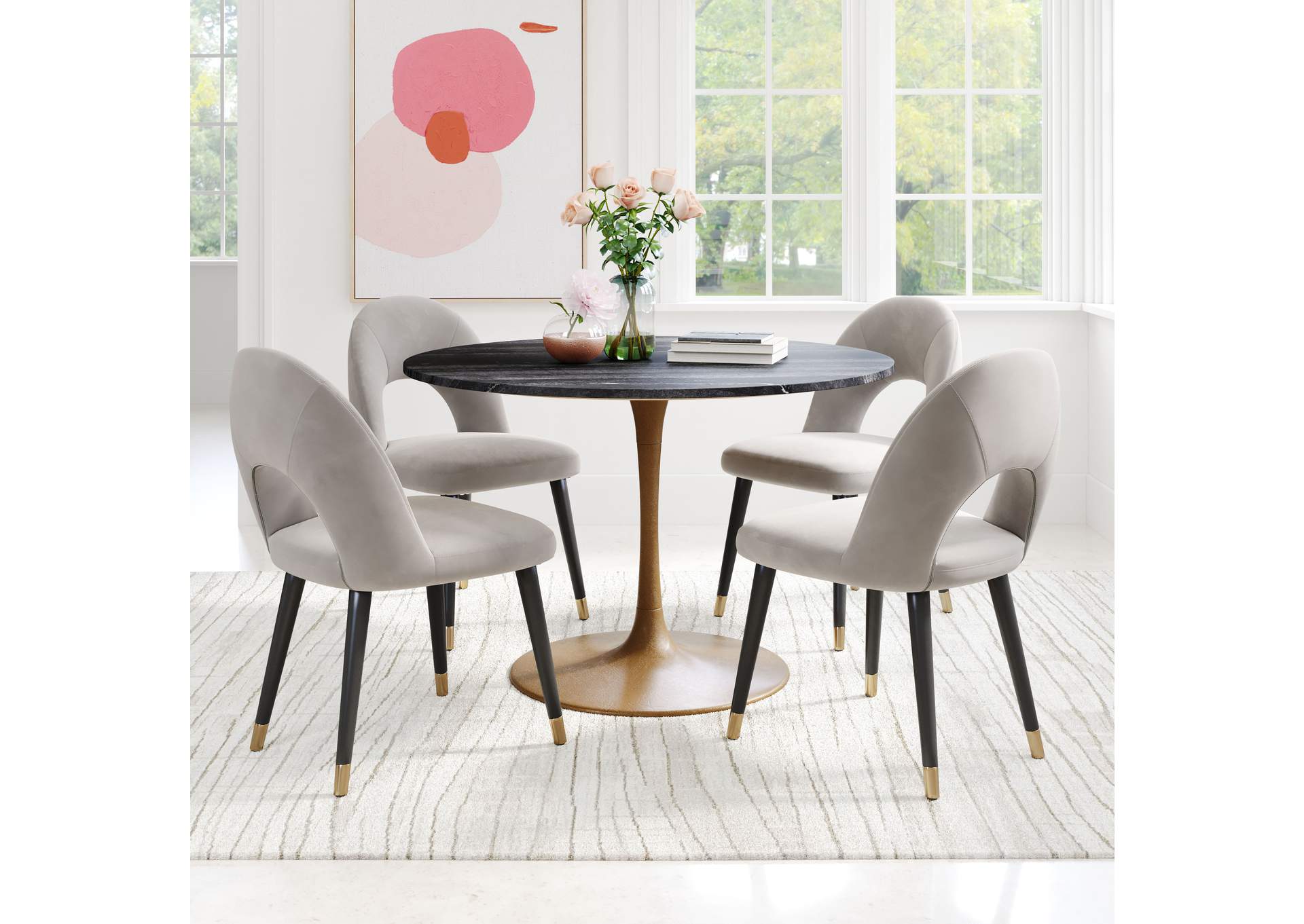 Taj Dining Table Black & Gold image 3