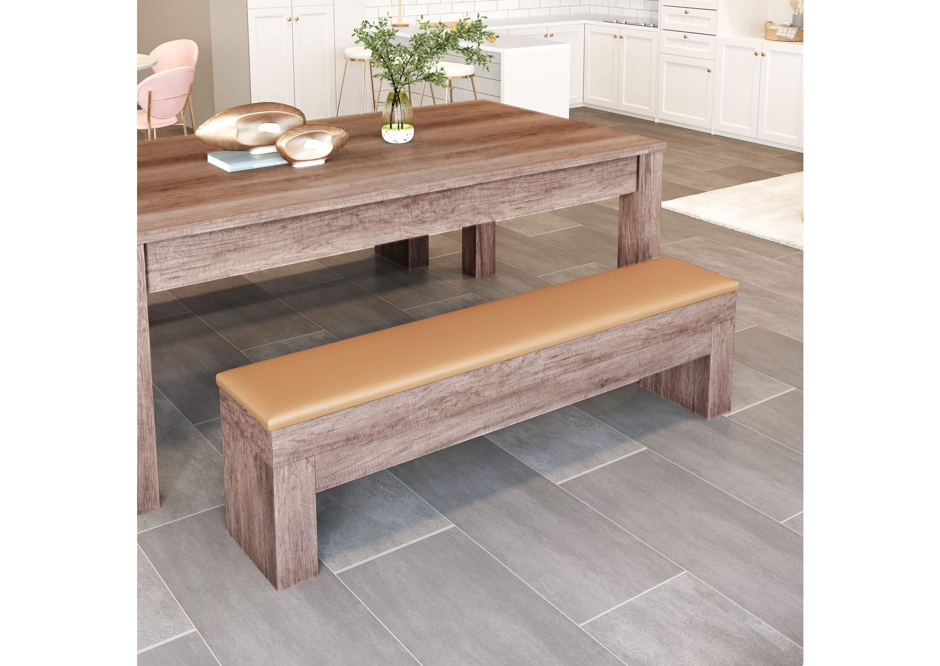 Bonker Storage Bench (Set Of 2) Brown image 1