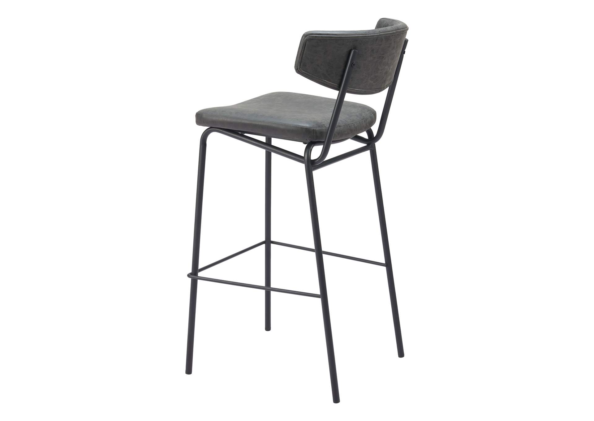 Charon Barstool (Set Of 2) Vintage Black image 7