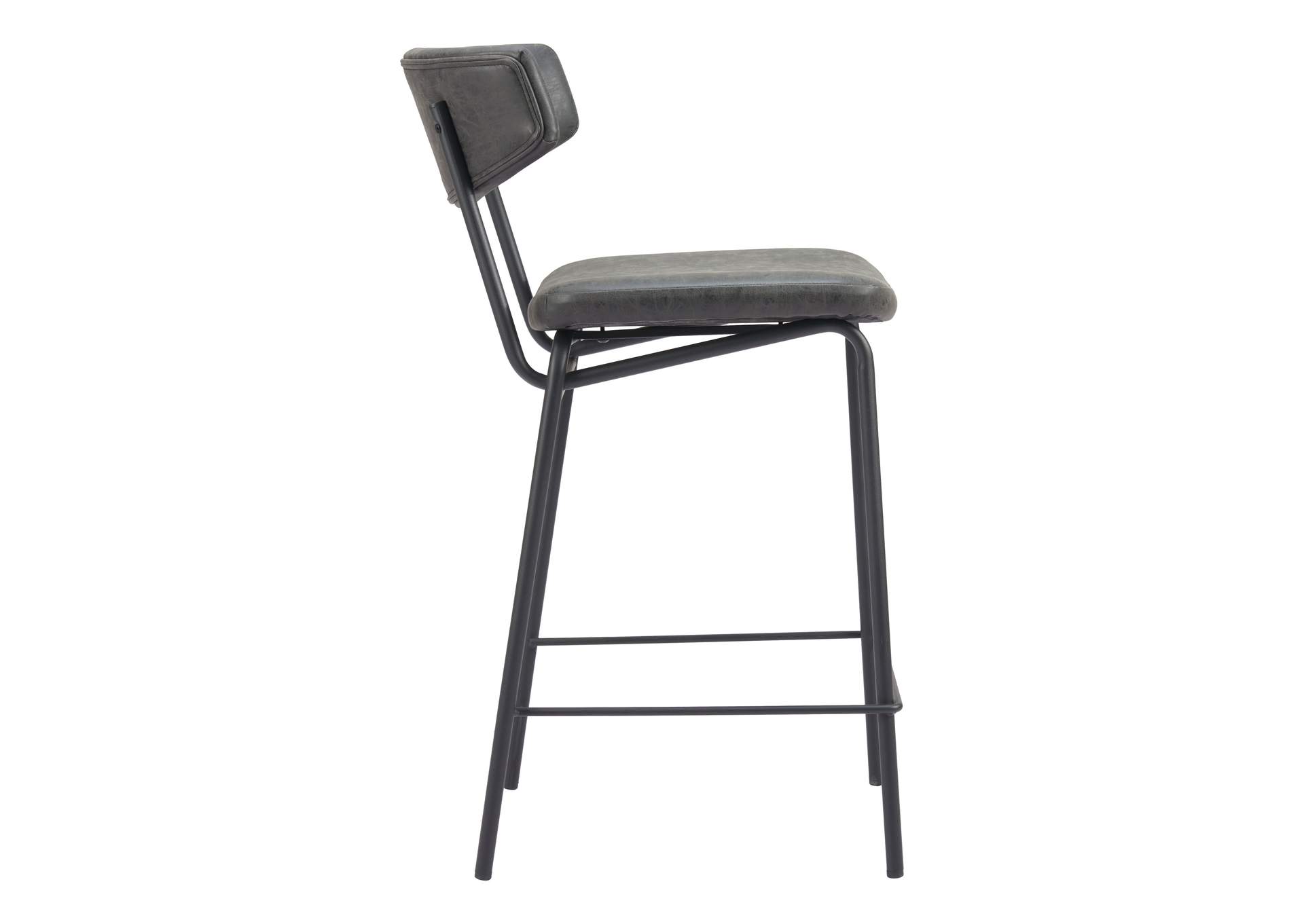 Charon Counter Stool (Set Of 2) Vintage Black image 5