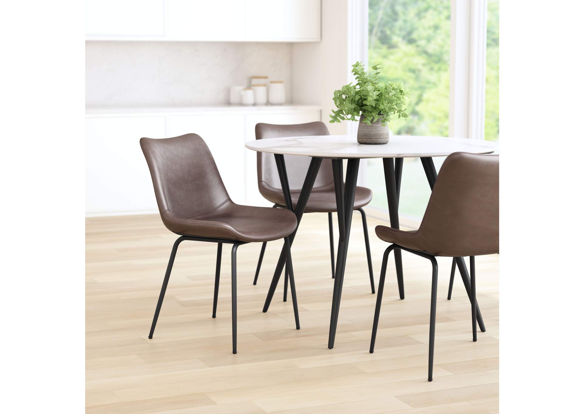 Byron Dining Chair (Set Of 2) Brown image 1
