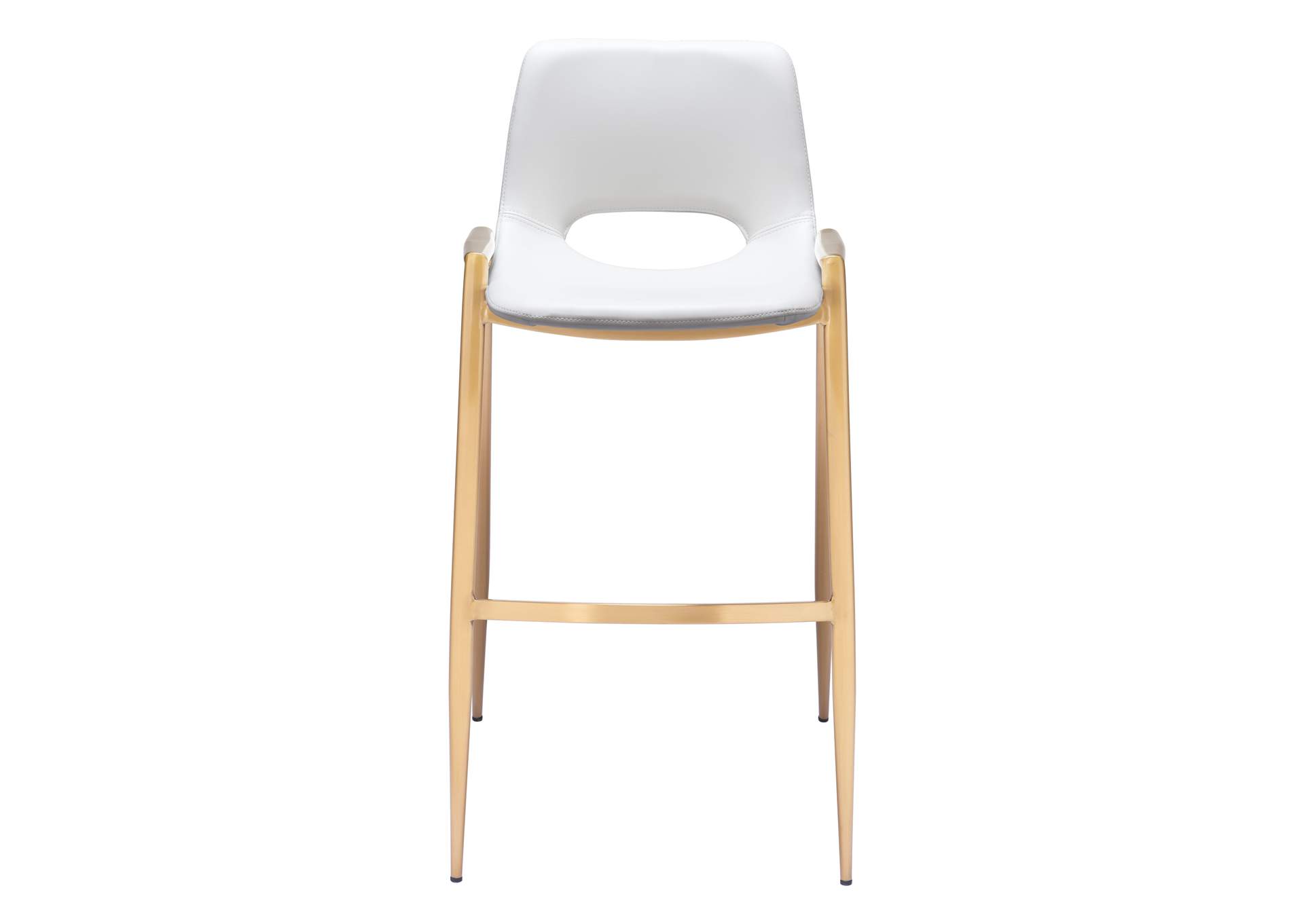 Desi Barstool (Set Of 2) White & Gold image 5