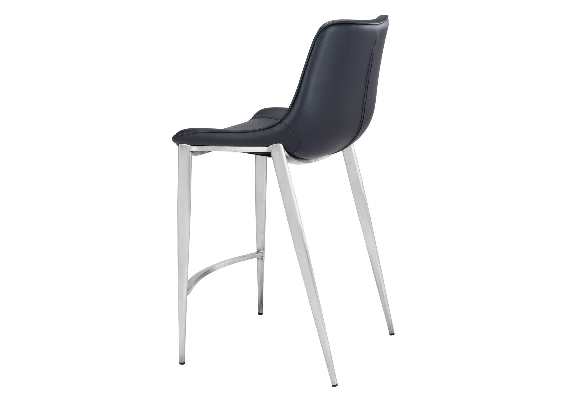 Magnus Counter Stool (Set Of 2) Black & Silver image 7
