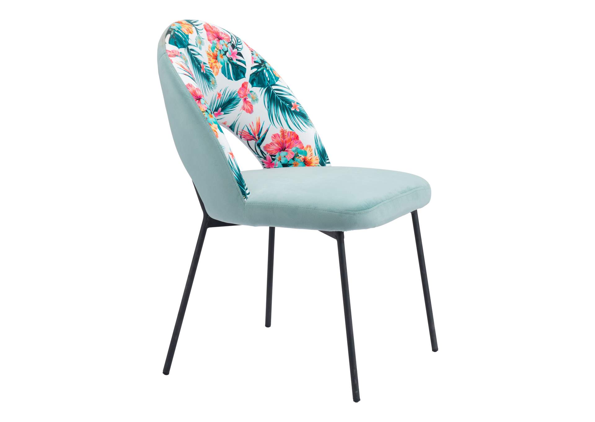 Bethpage Dining Chair (Set Of 2) Multicolor Print & Green image 10