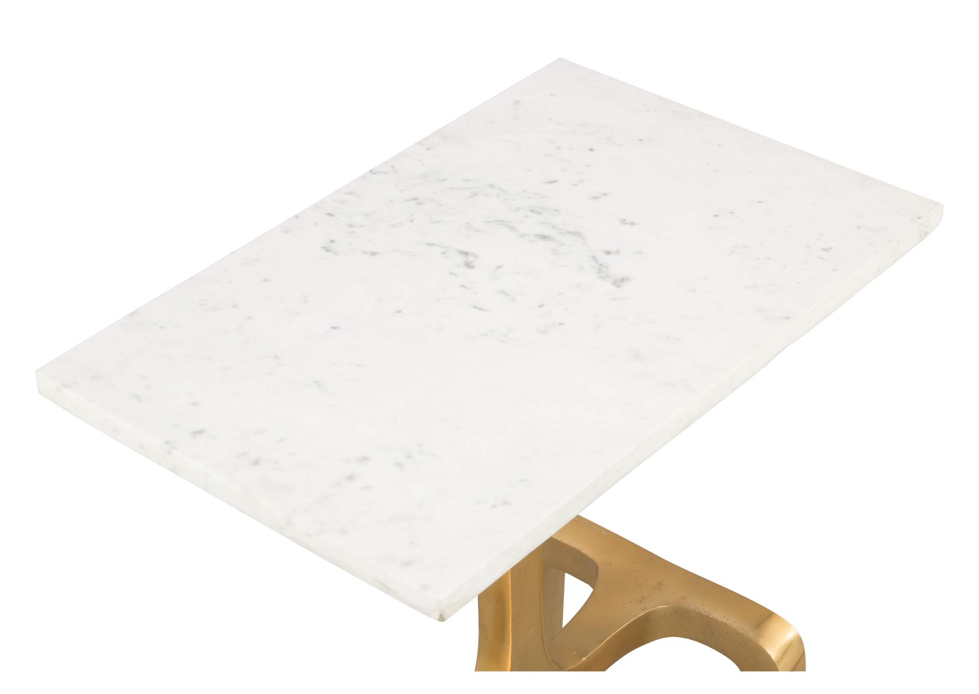 Clement Side Table White & Gold image 9