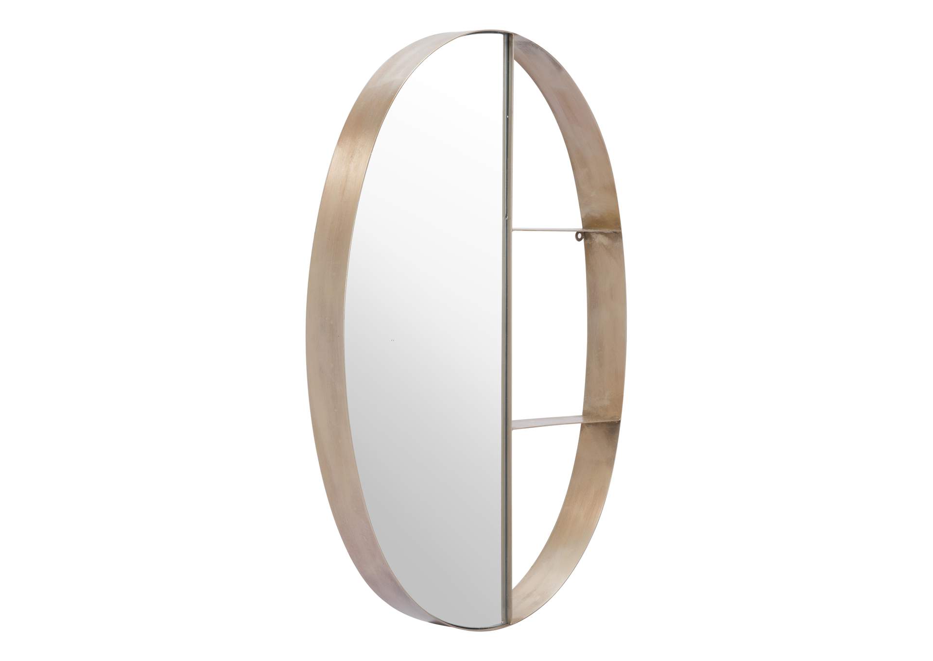 Latitude Oval Shelf Mirror Antique Bronze image 3