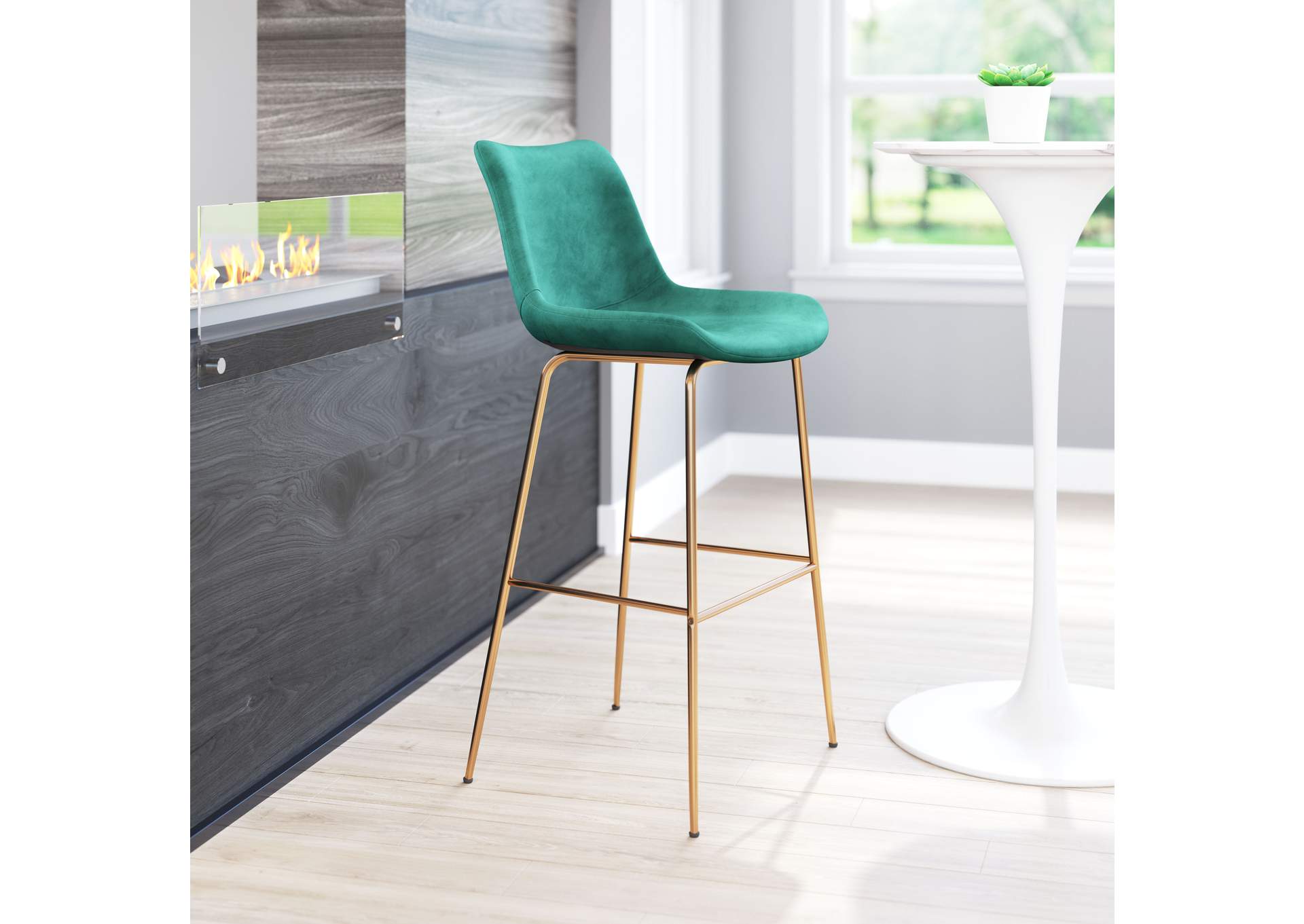 Tony Barstool Green & Gold image 1