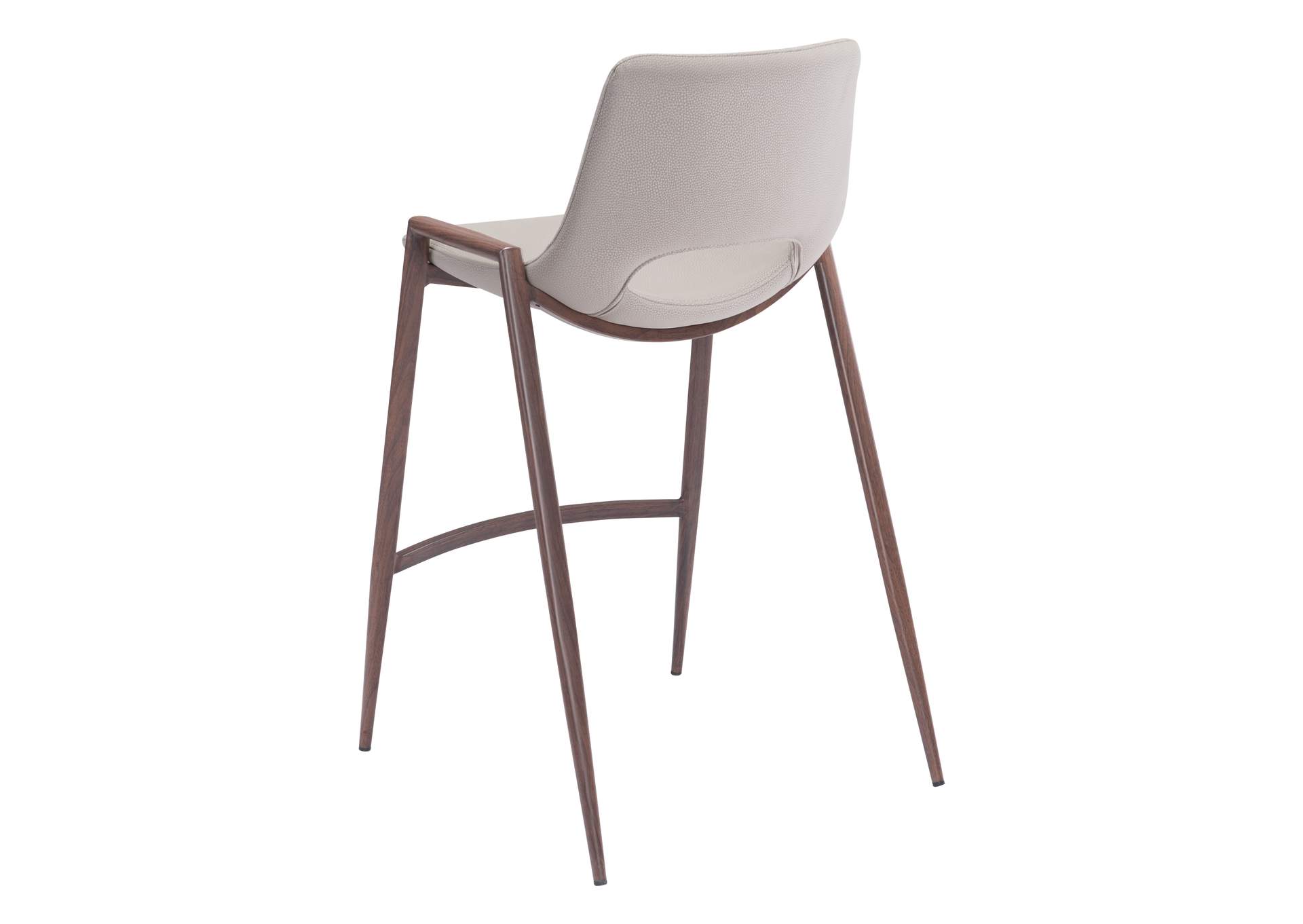 Desi Counter Stool (Set Of 2) Beige & Walnut image 8