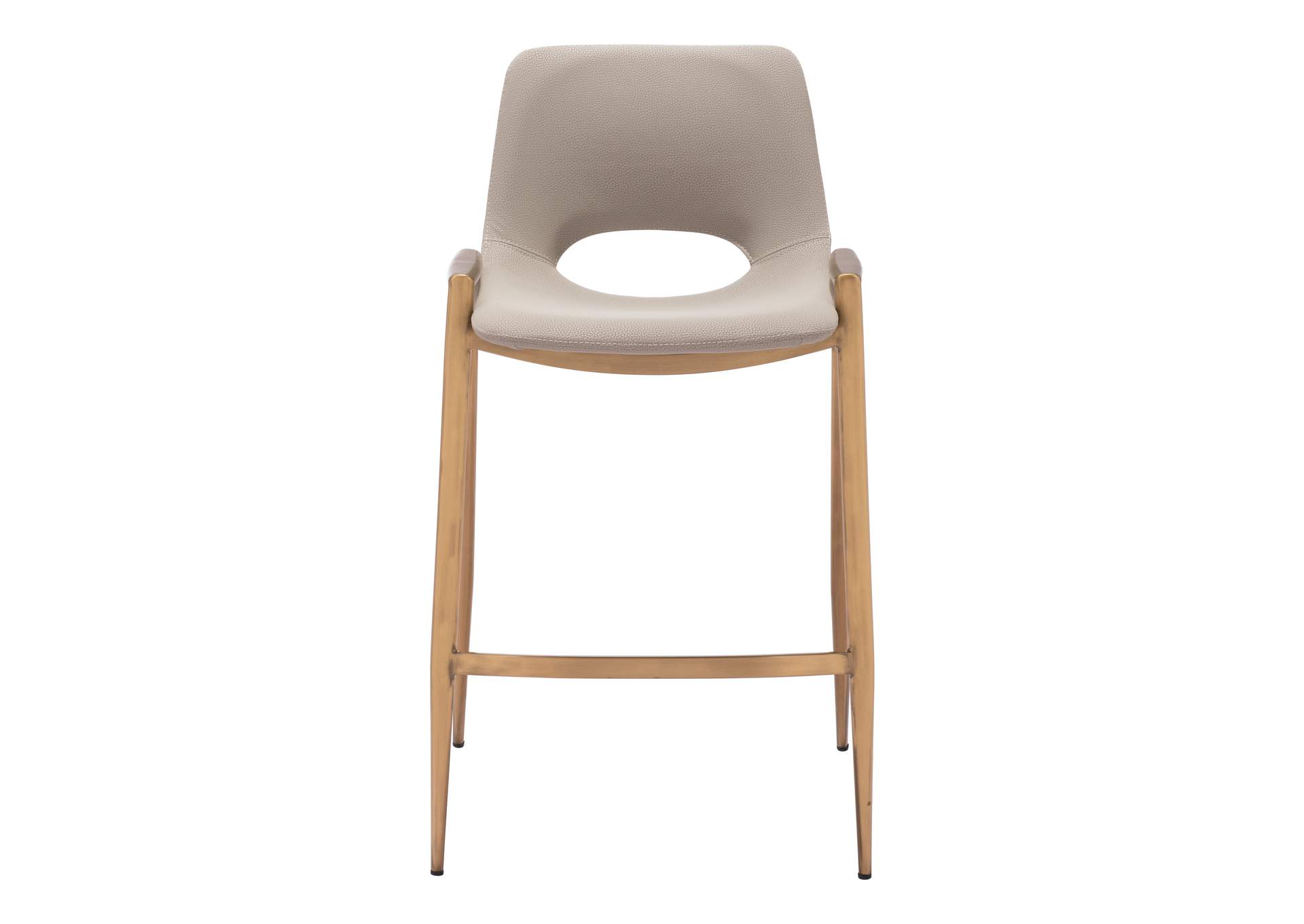 Desi Counter Stool (Set Of 2) Beige & Gold image 6