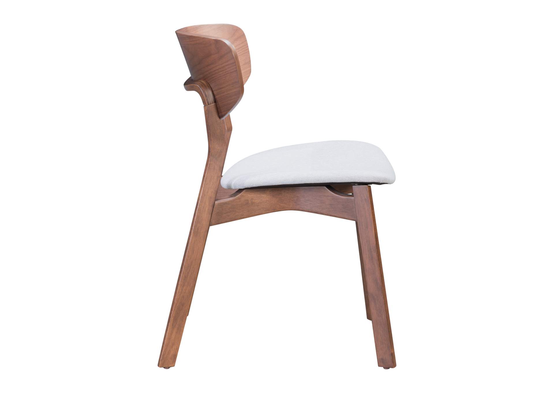 Russell Dining Chair (Set Of 2) Walnut & Light Gray image 5
