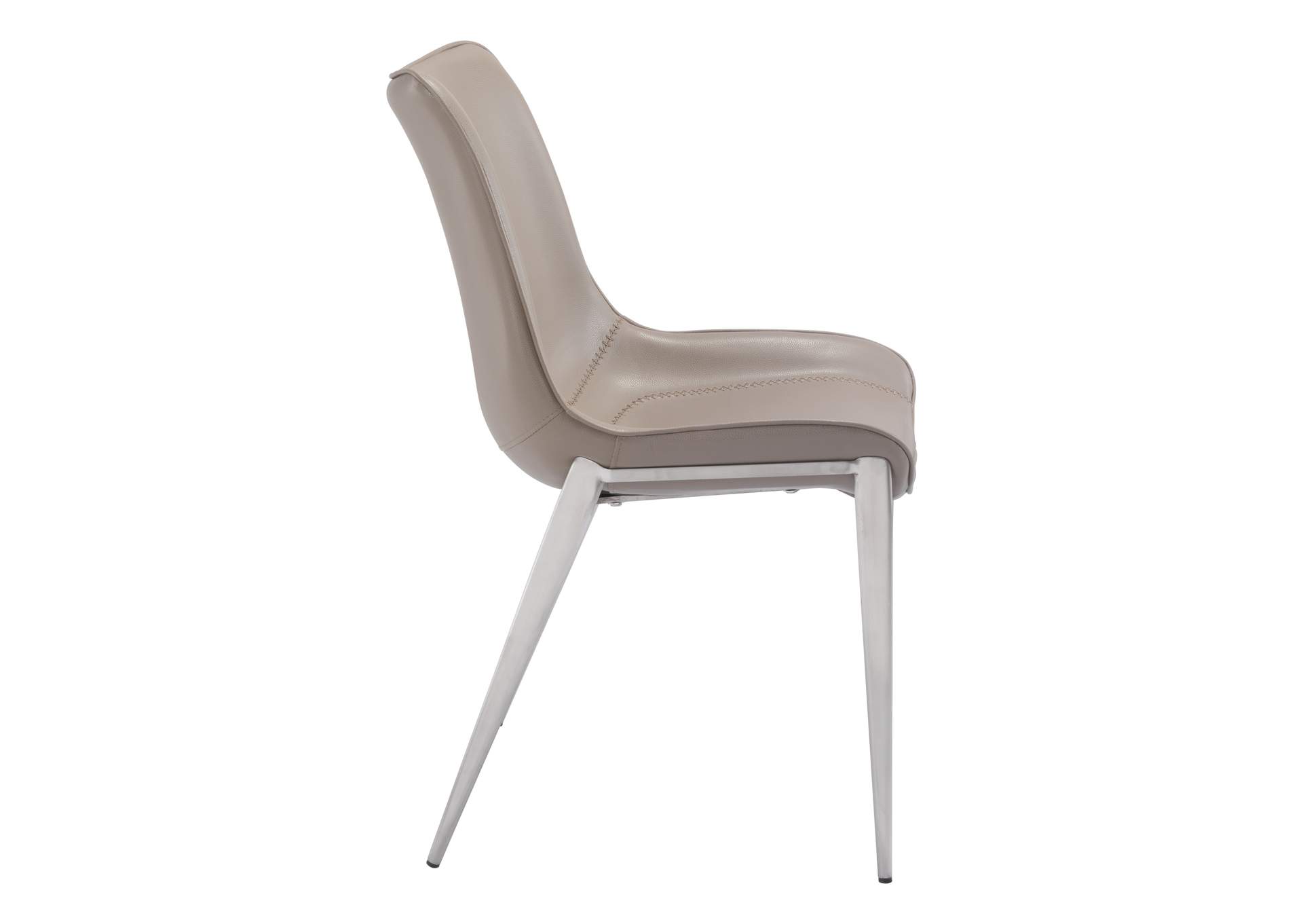 Magnus Dining Chair (Set Of 2) Brown & Silver image 6