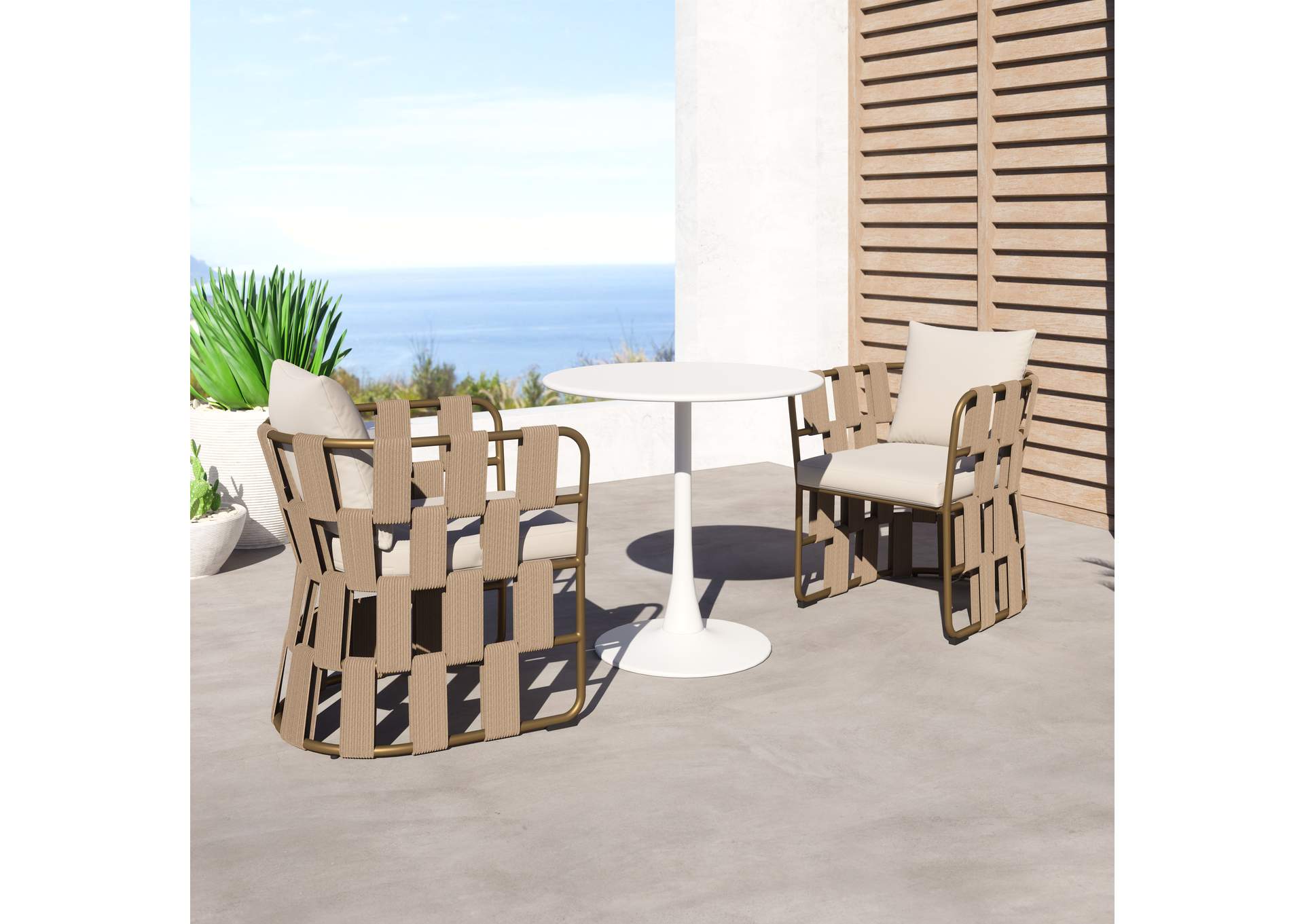 Quadrat Outdoor Dining Chair White image 3