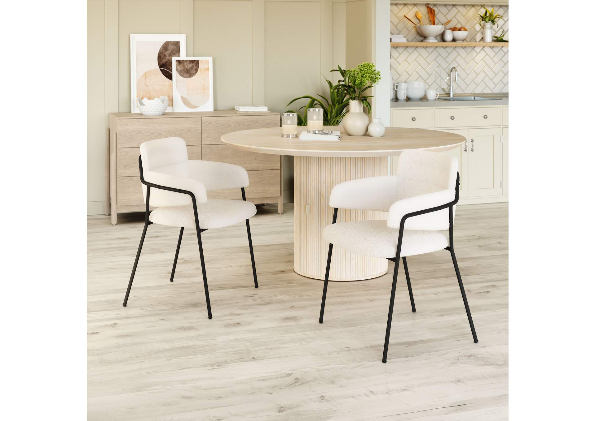 Marcel Dining Chair (Set Of 2) Cream image 1