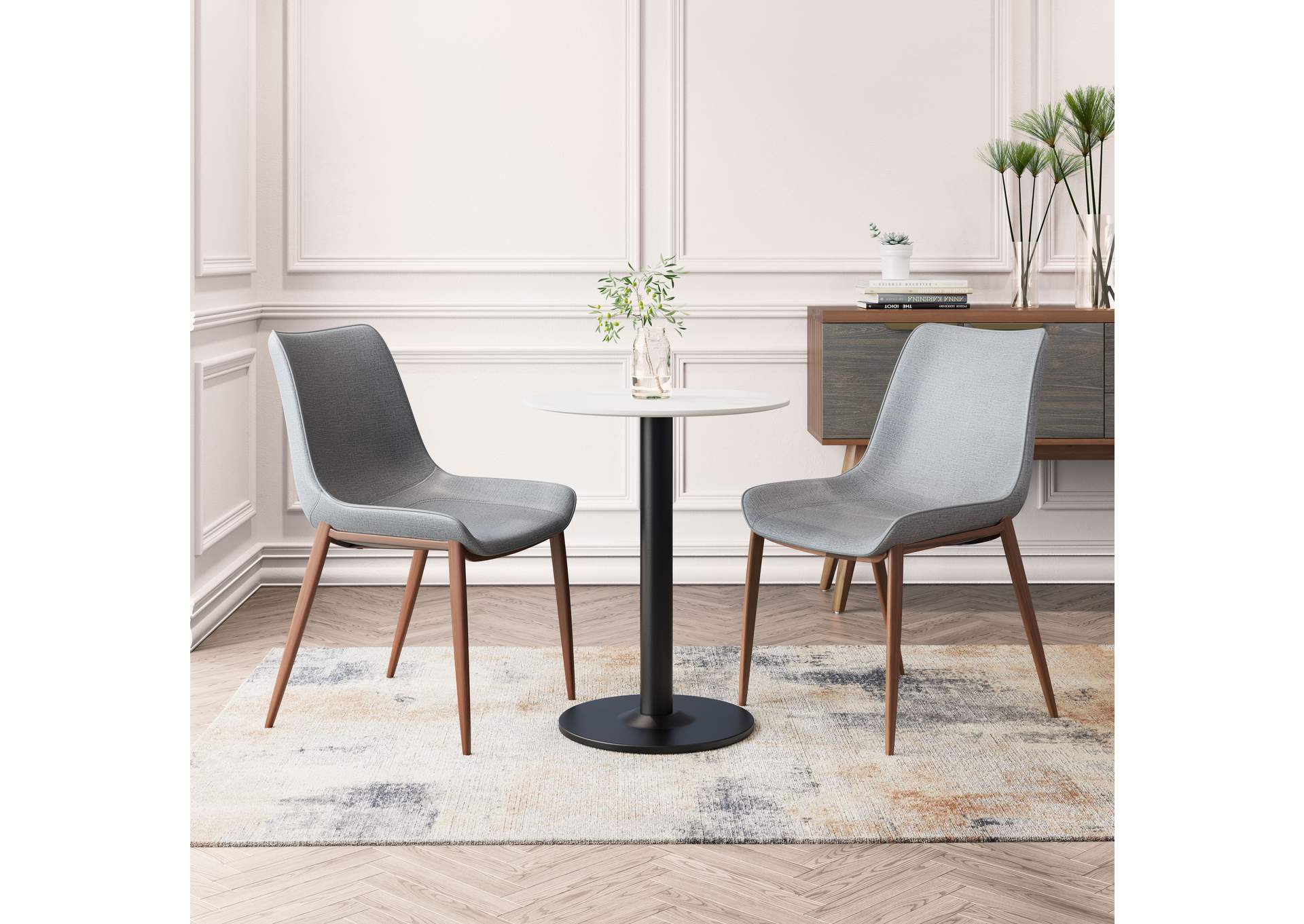 Magnus Dining Chair (Set Of 2) Slate Gray & Walnut image 4