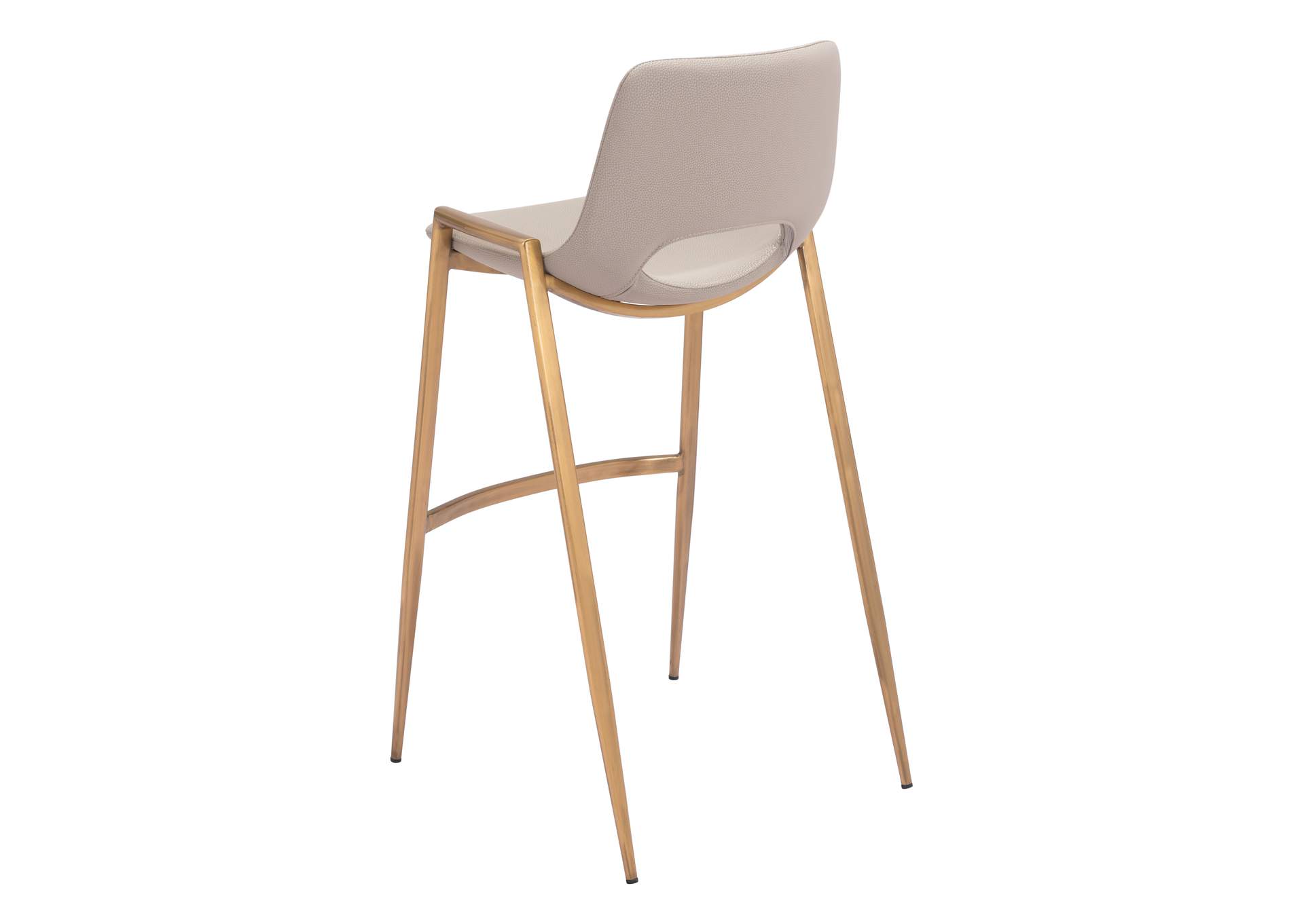 Desi Barstool (Set Of 2) Beige & Gold image 7