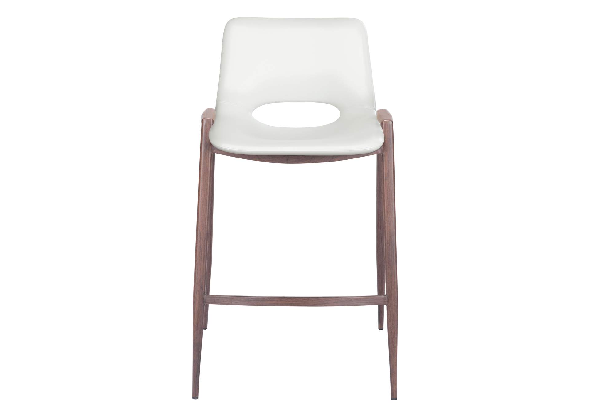 Desi Counter Stool (Set Of 2) White & Walnut image 6