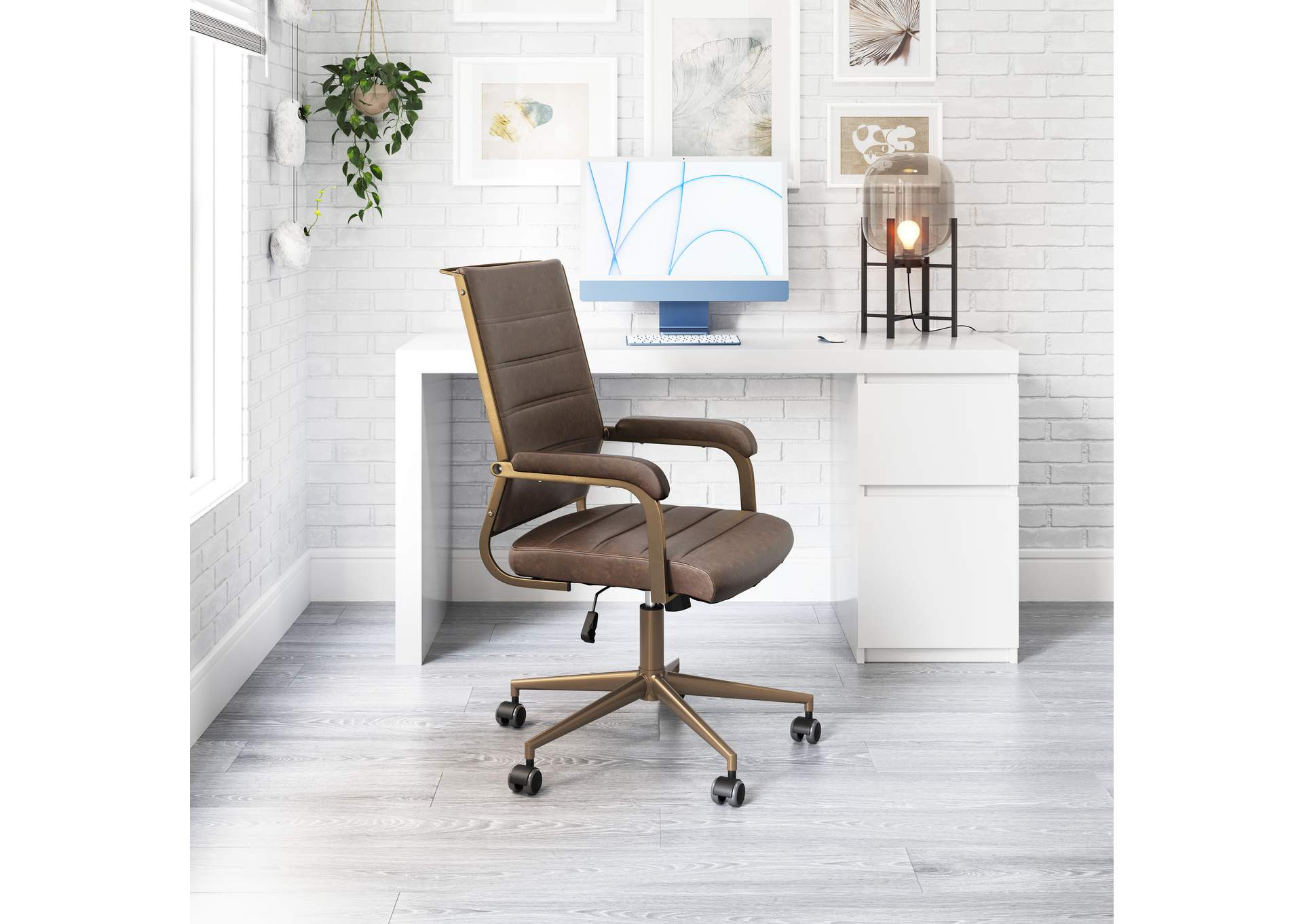 Auction Office Chair Espresso image 1