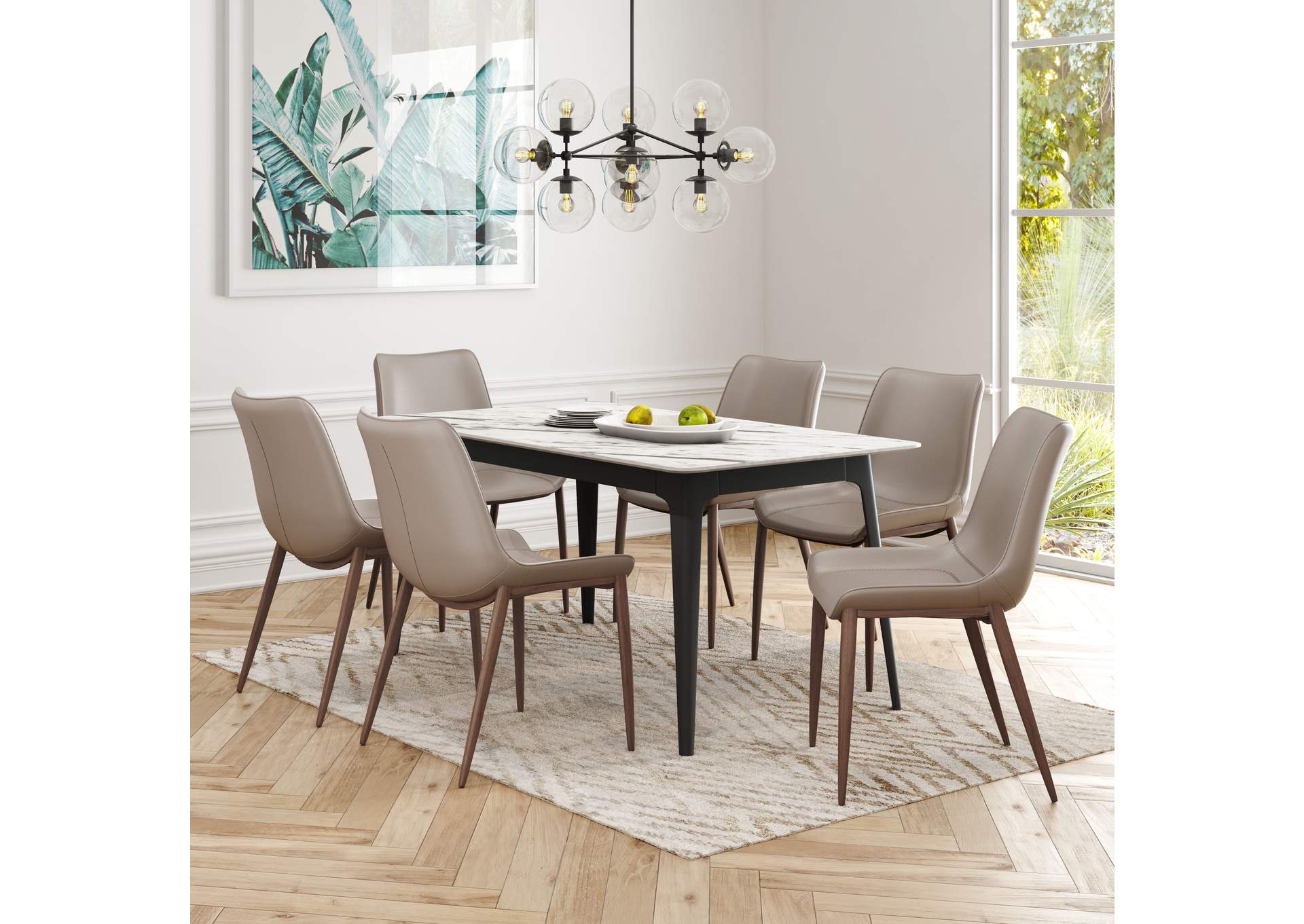 Magnus Dining Chair (Set Of 2) Brown & Walnut image 3