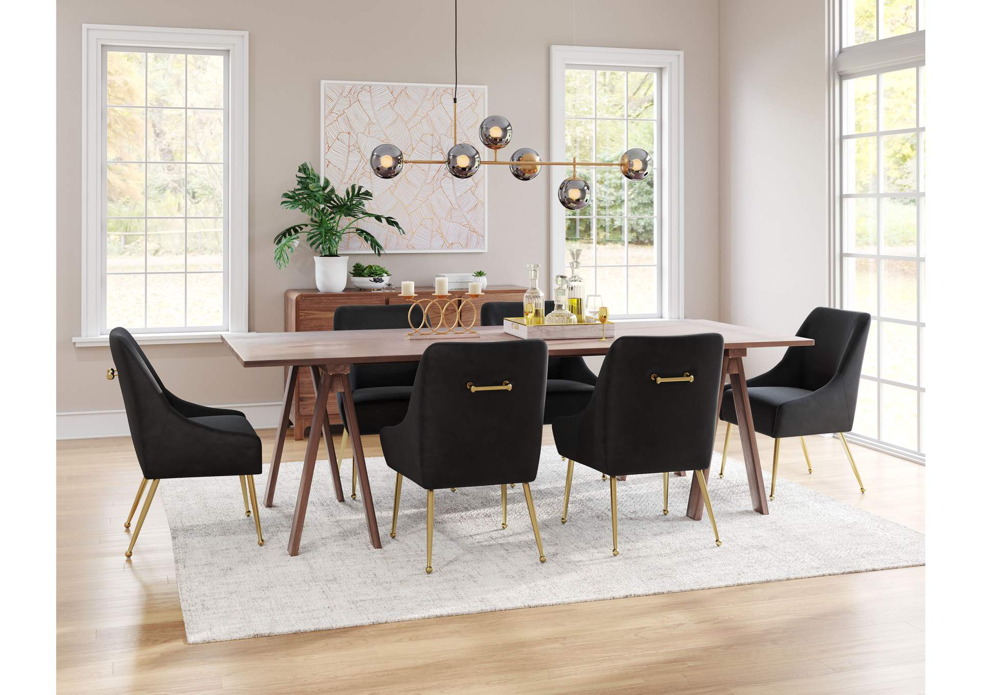 Maxine Dining Chair Black & Gold image 3