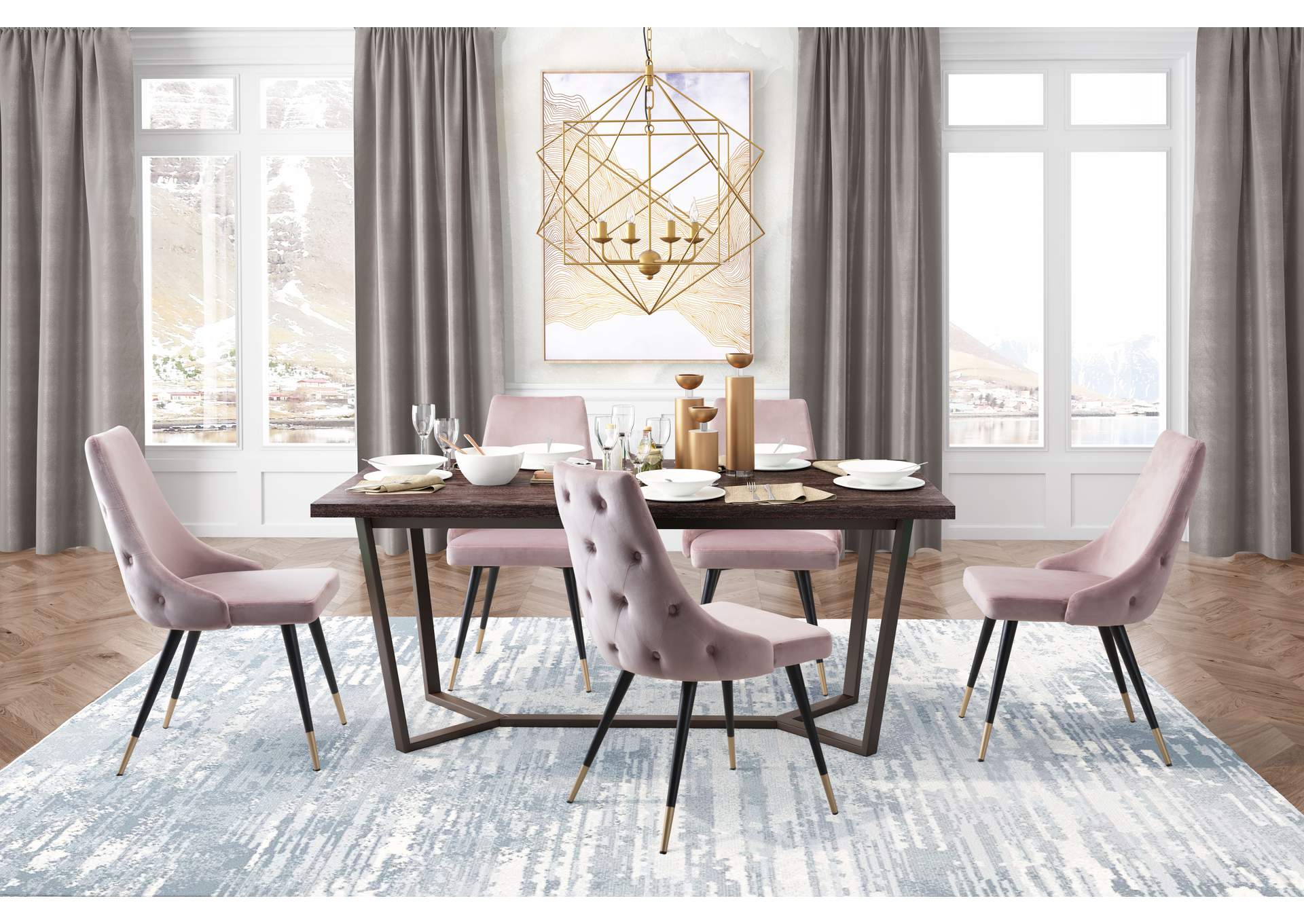 Piccolo Dining Chair (Set Of 2) Pink image 4