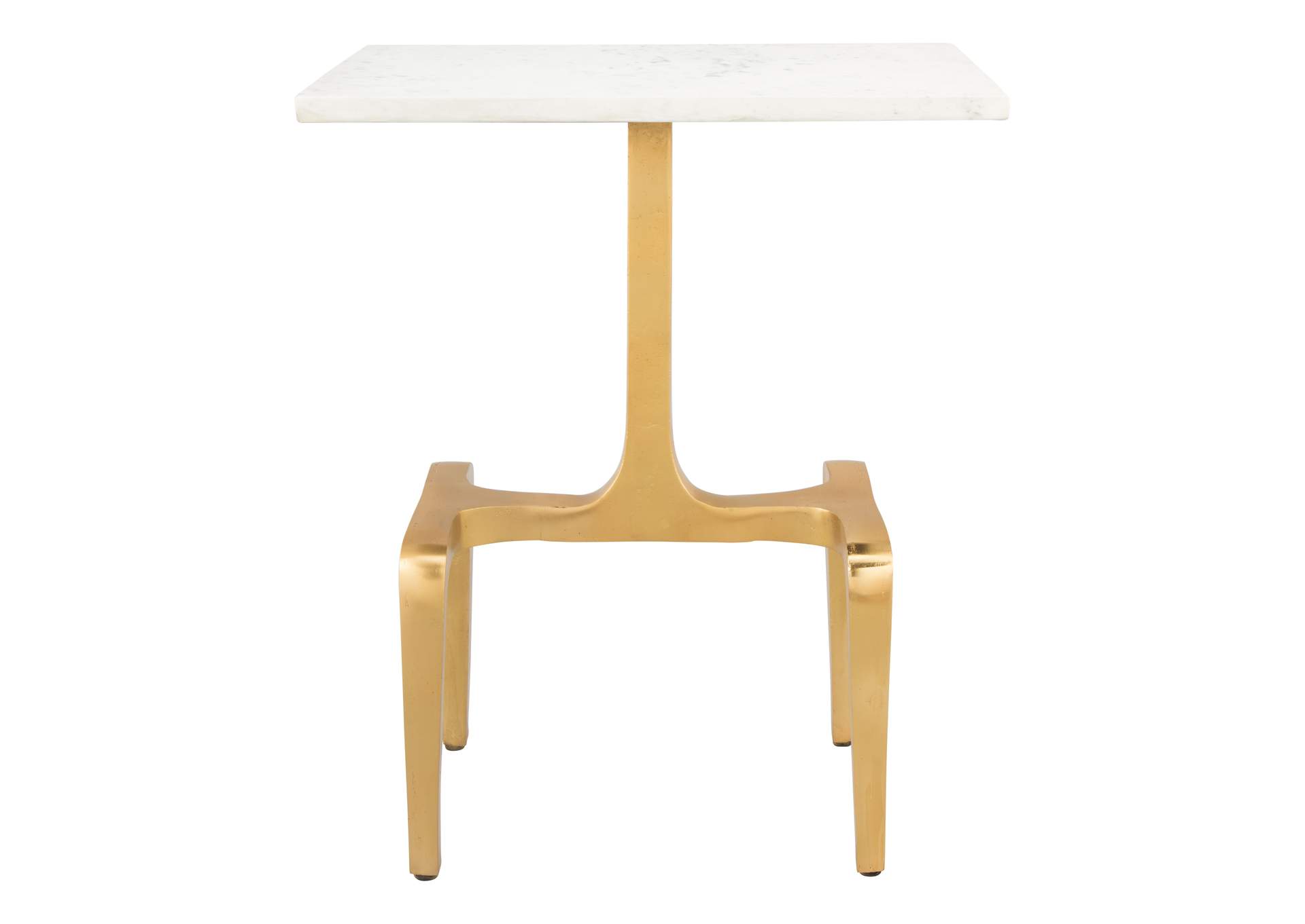 Clement Side Table White & Gold image 5
