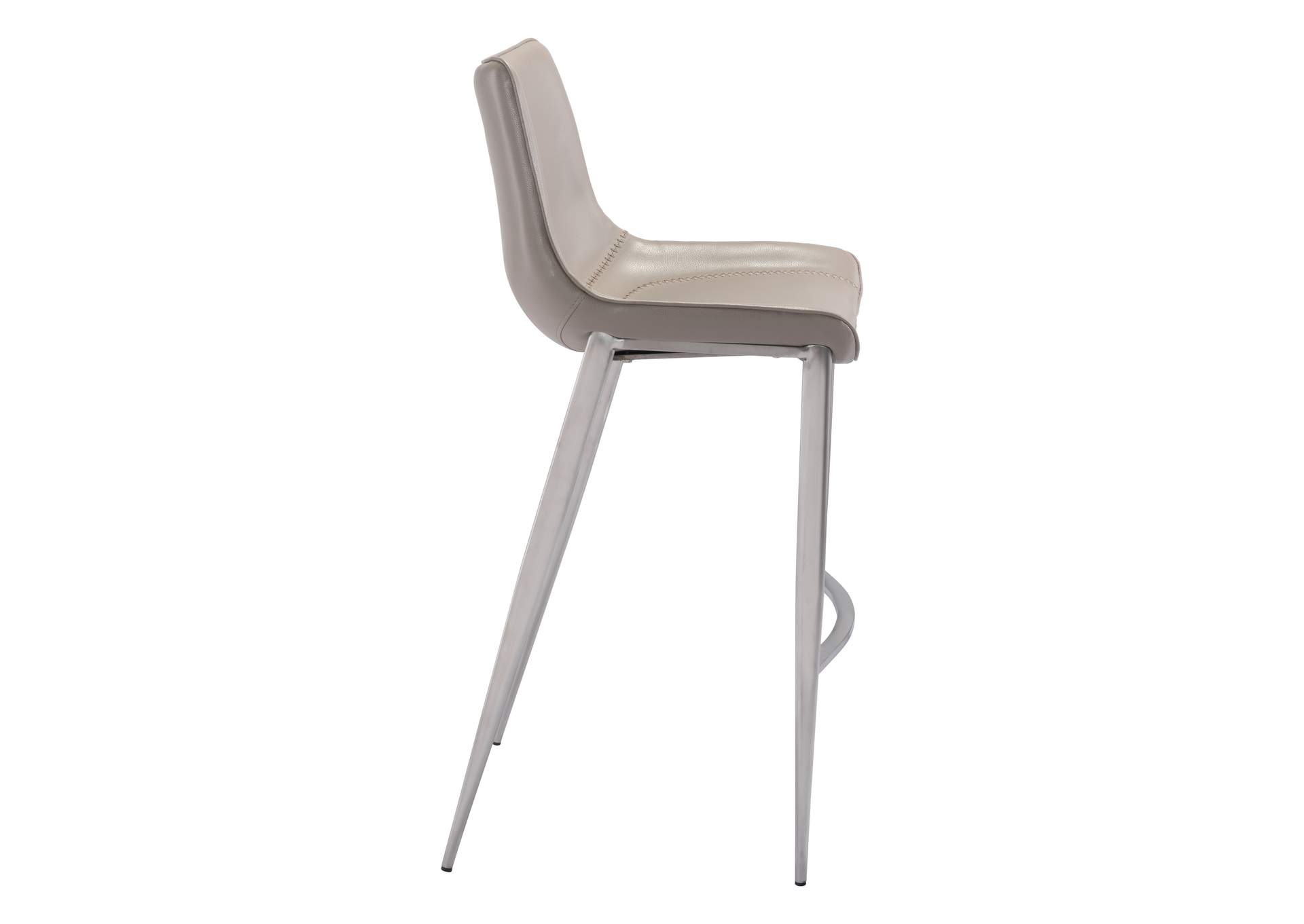 Magnus Barstool (Set Of 2) Brown & Silver image 5