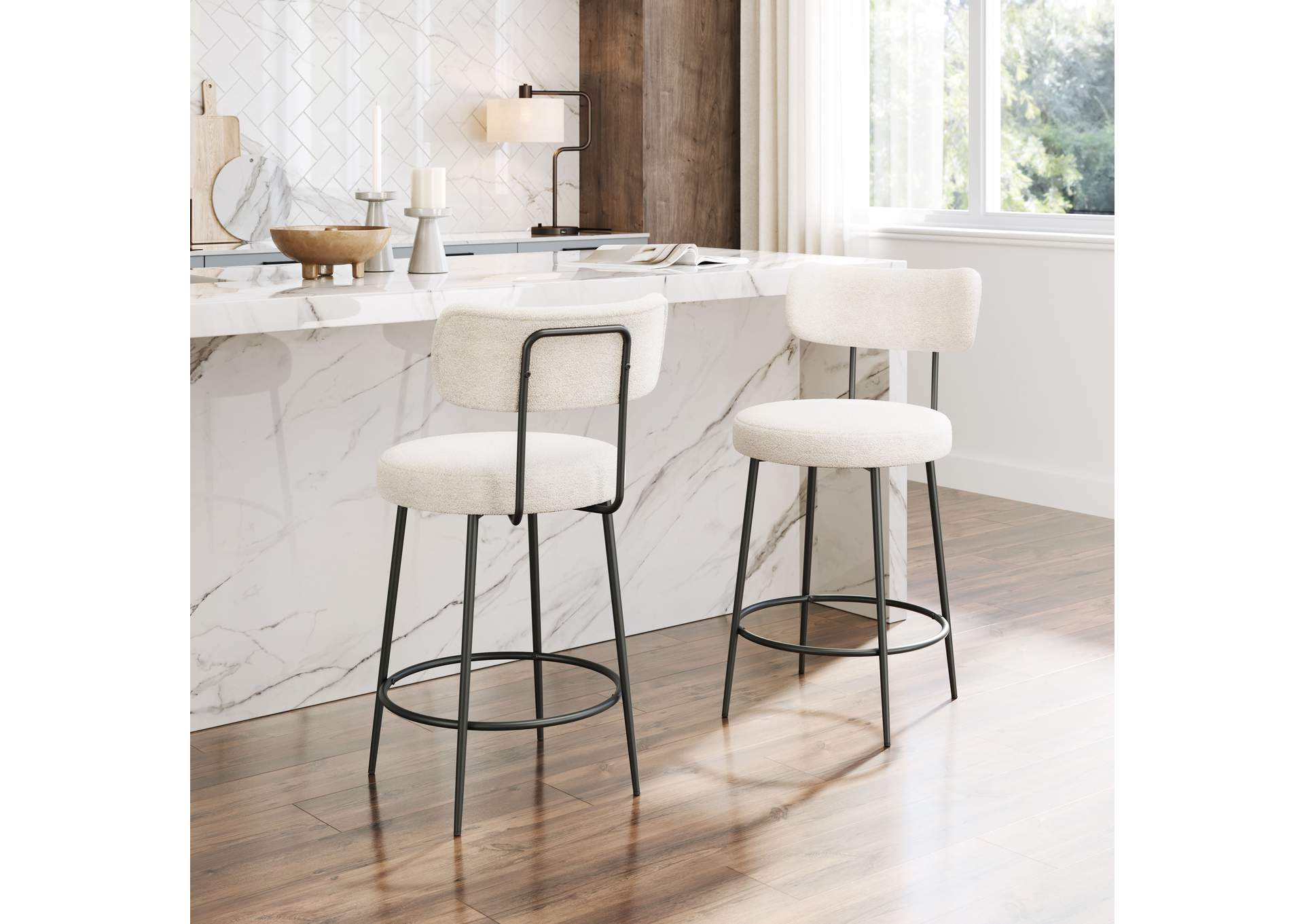 Blanca Counter Stool (Set Of 2) Ivory image 1