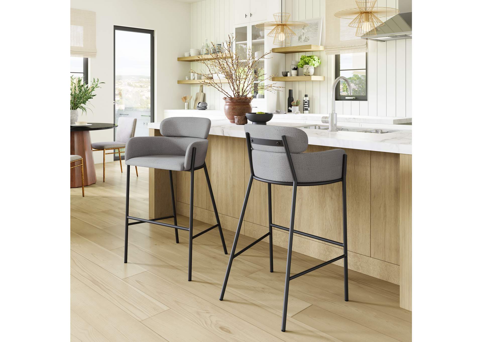Bremor Barstool Slate Gray