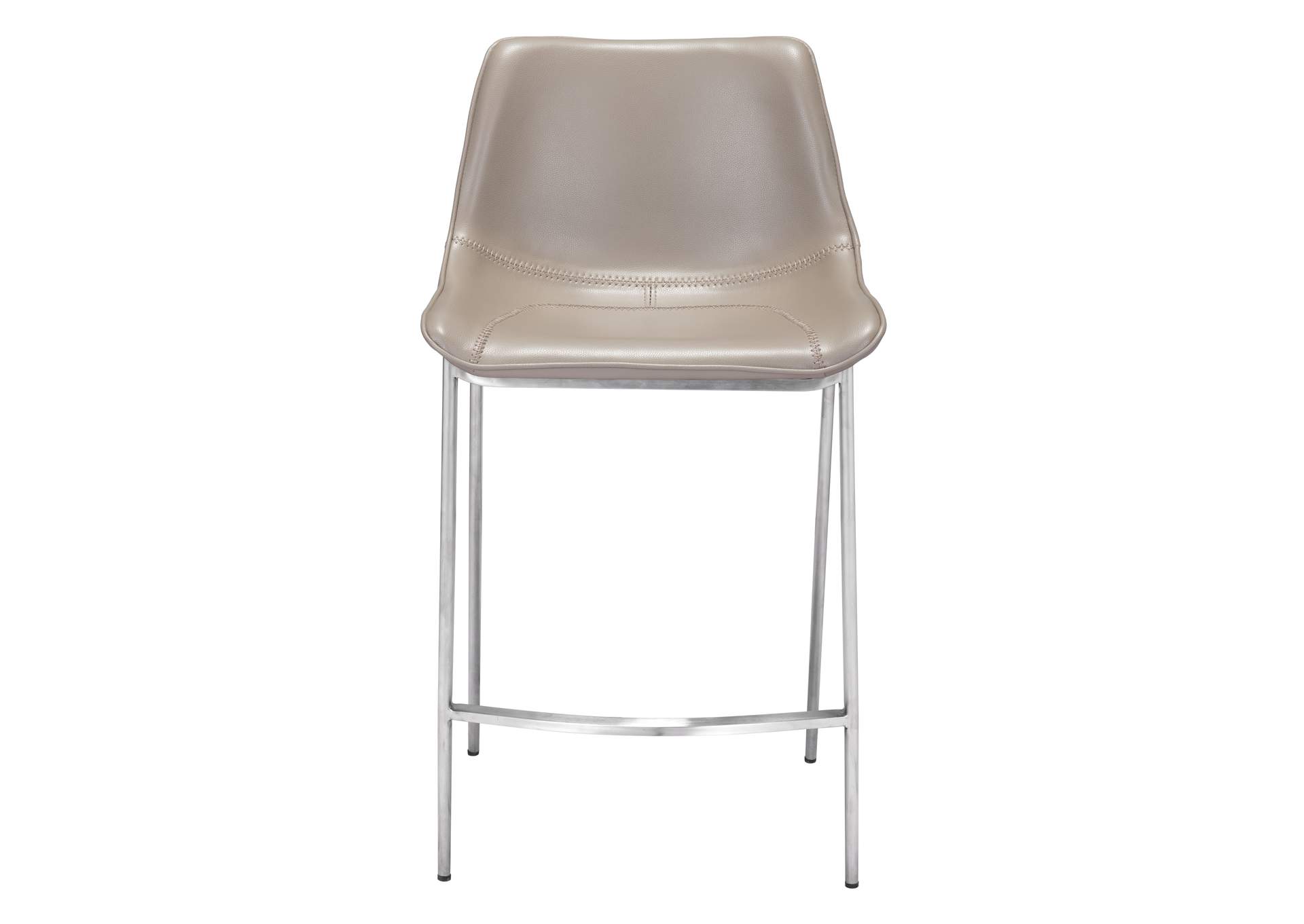 Magnus Counter Stool (Set Of 2) Brown & Silver image 5