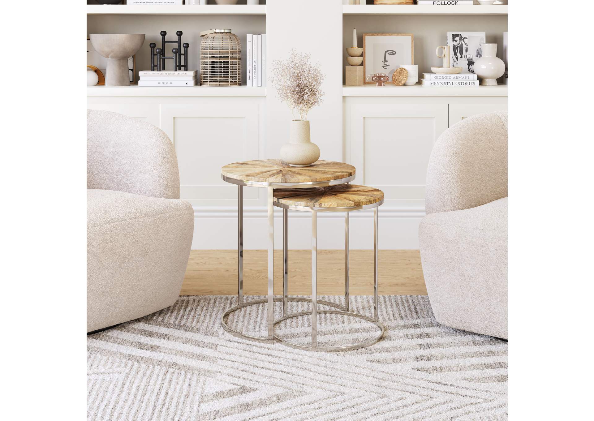 Bari Nesting Table Set (2-Piece) Natural image 1