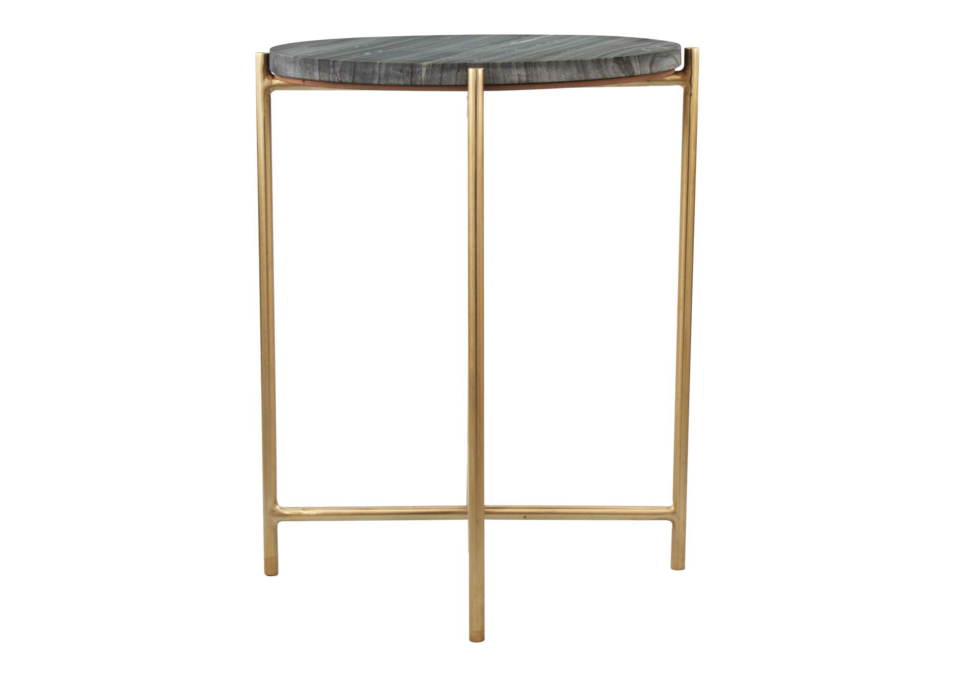 David Side Table Gray & Gold image 4