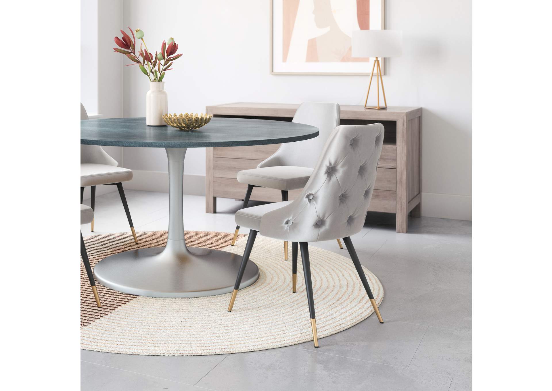 Piccolo Dining Chair (Set Of 2) Gray image 1