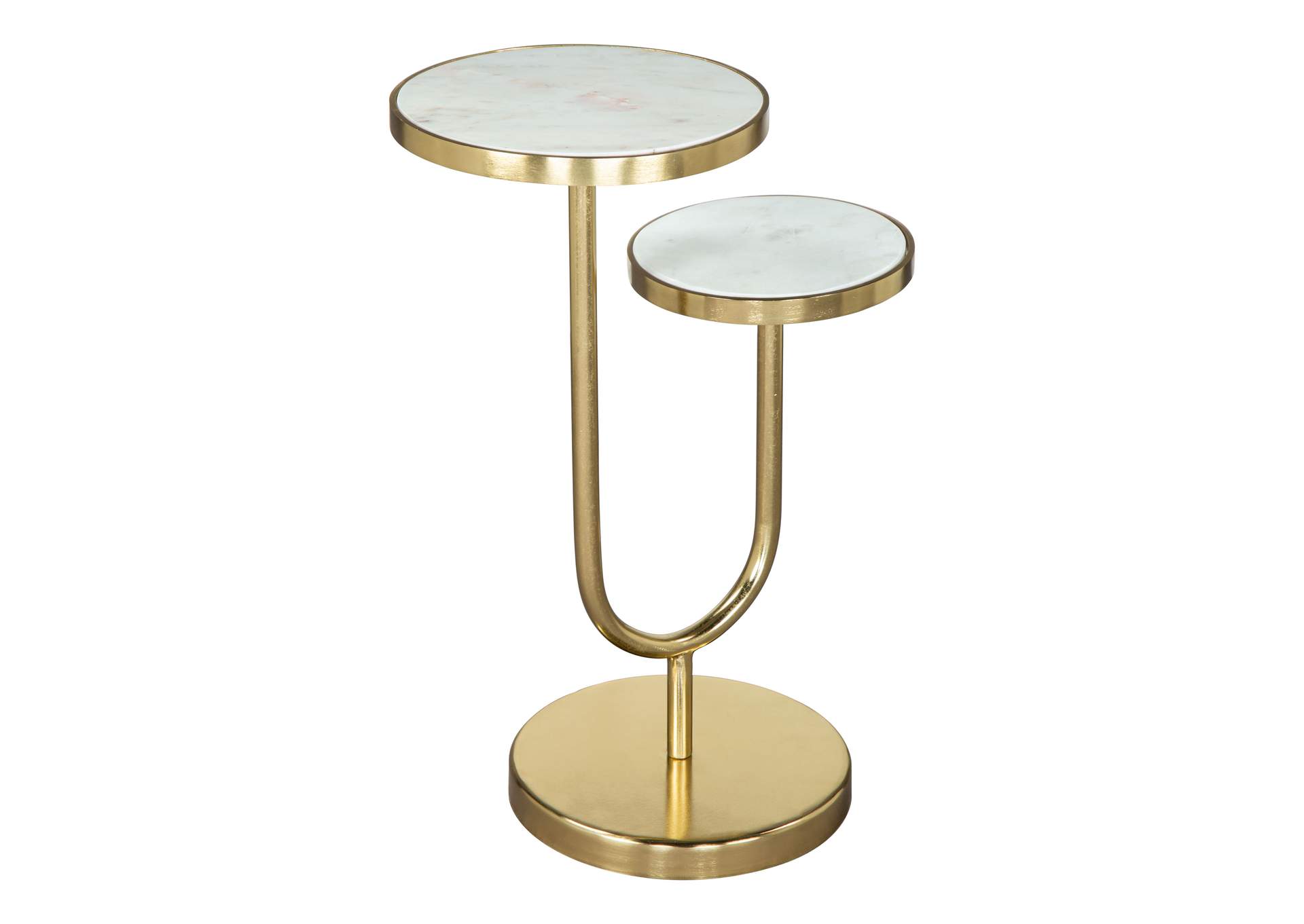 Marc Side Table White & Gold image 7