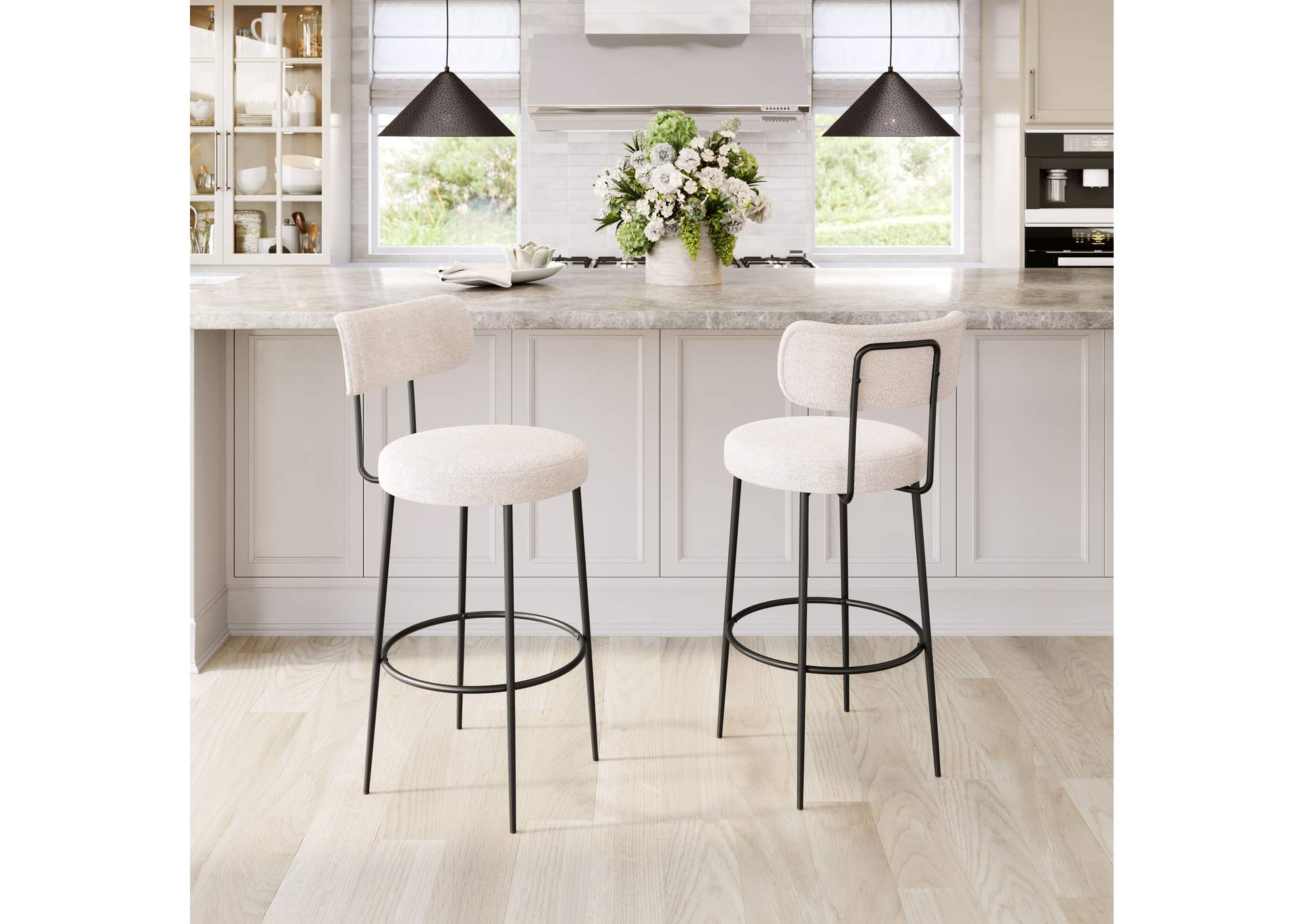 Blanca Barstool (Set Of 2) Ivory image 1