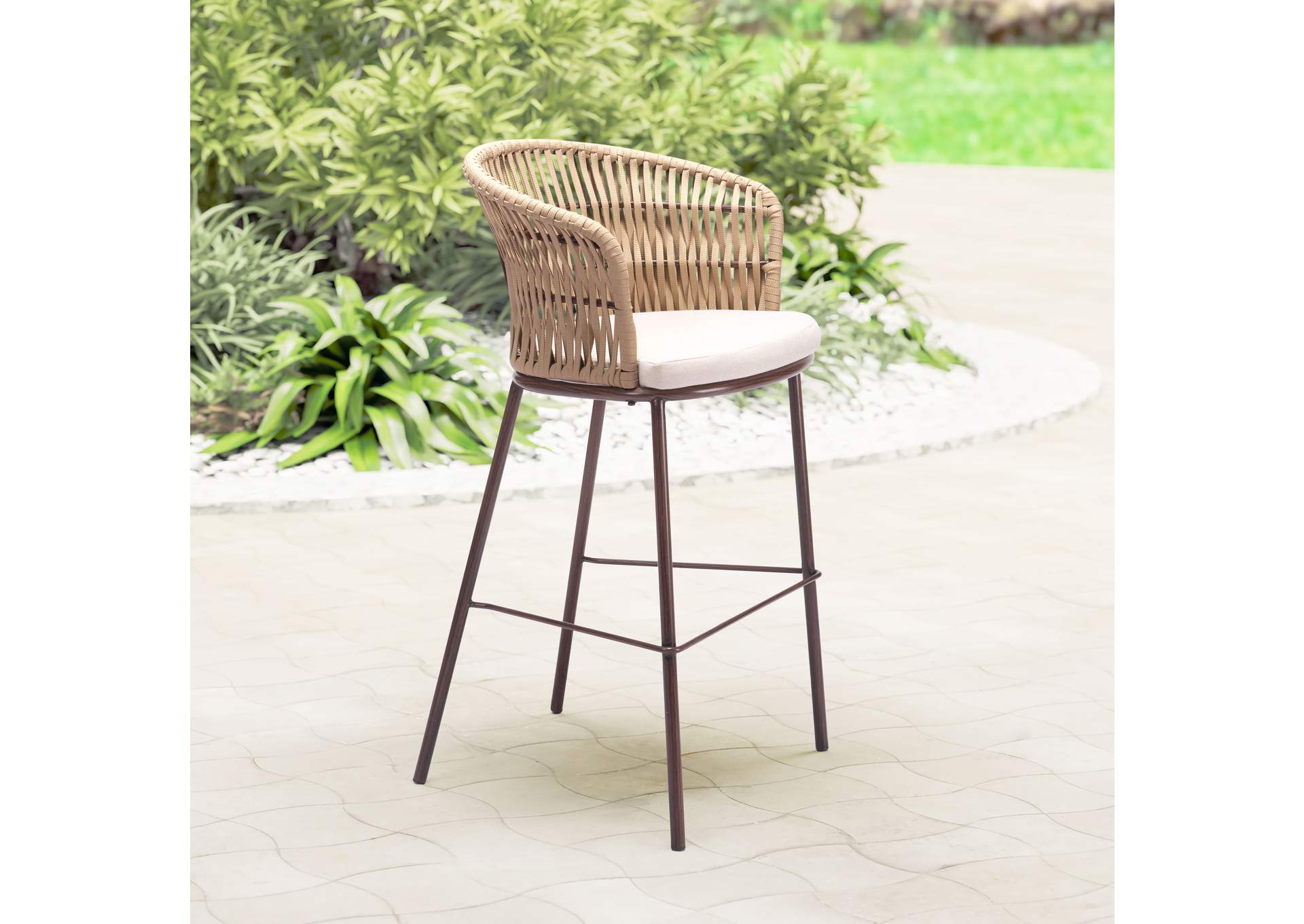 Freycinet Outdoor Barstool (Set Of 2) Natural image 1